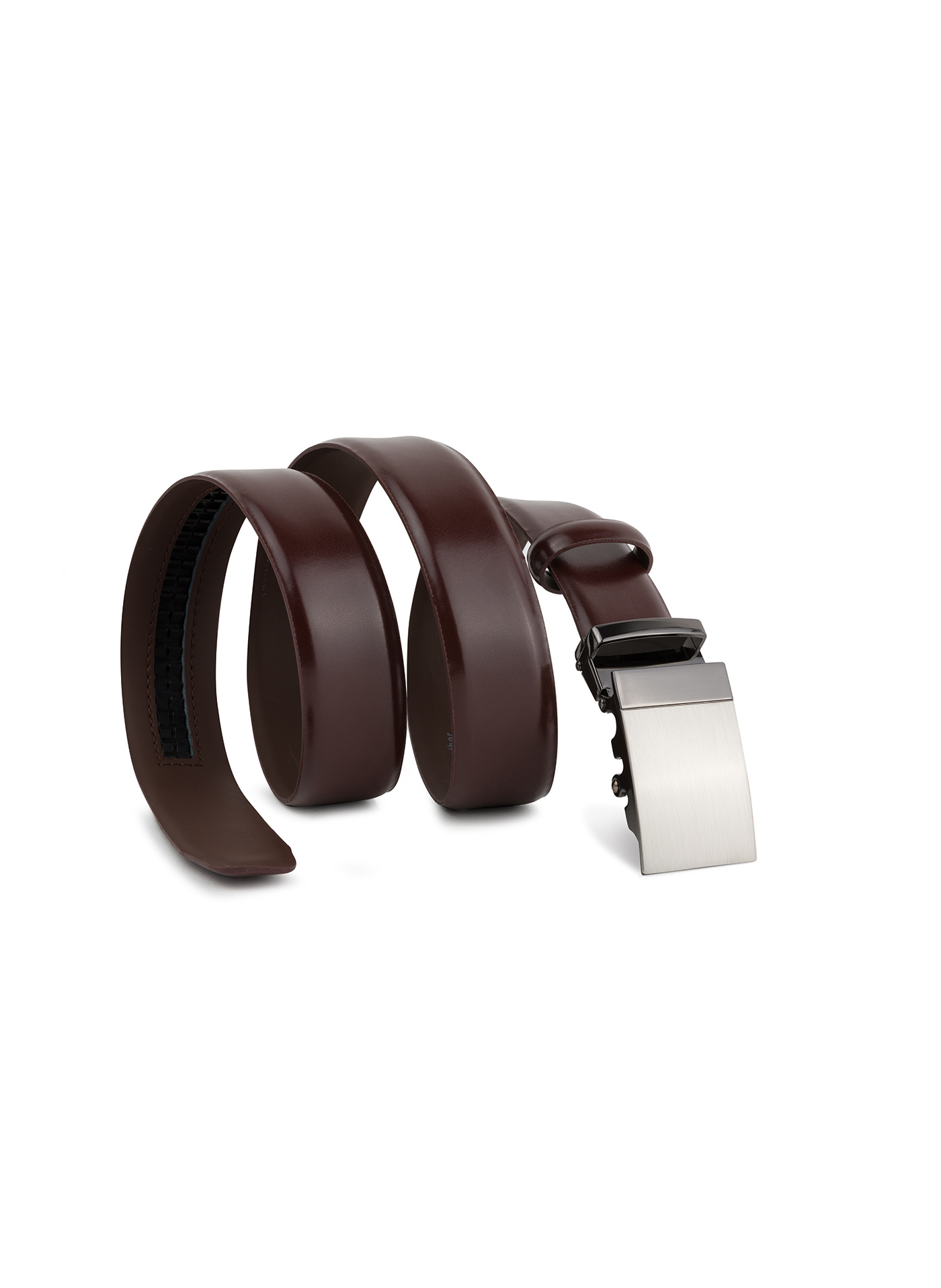 Brązowy skórzany pasek męski - Pako Lorente