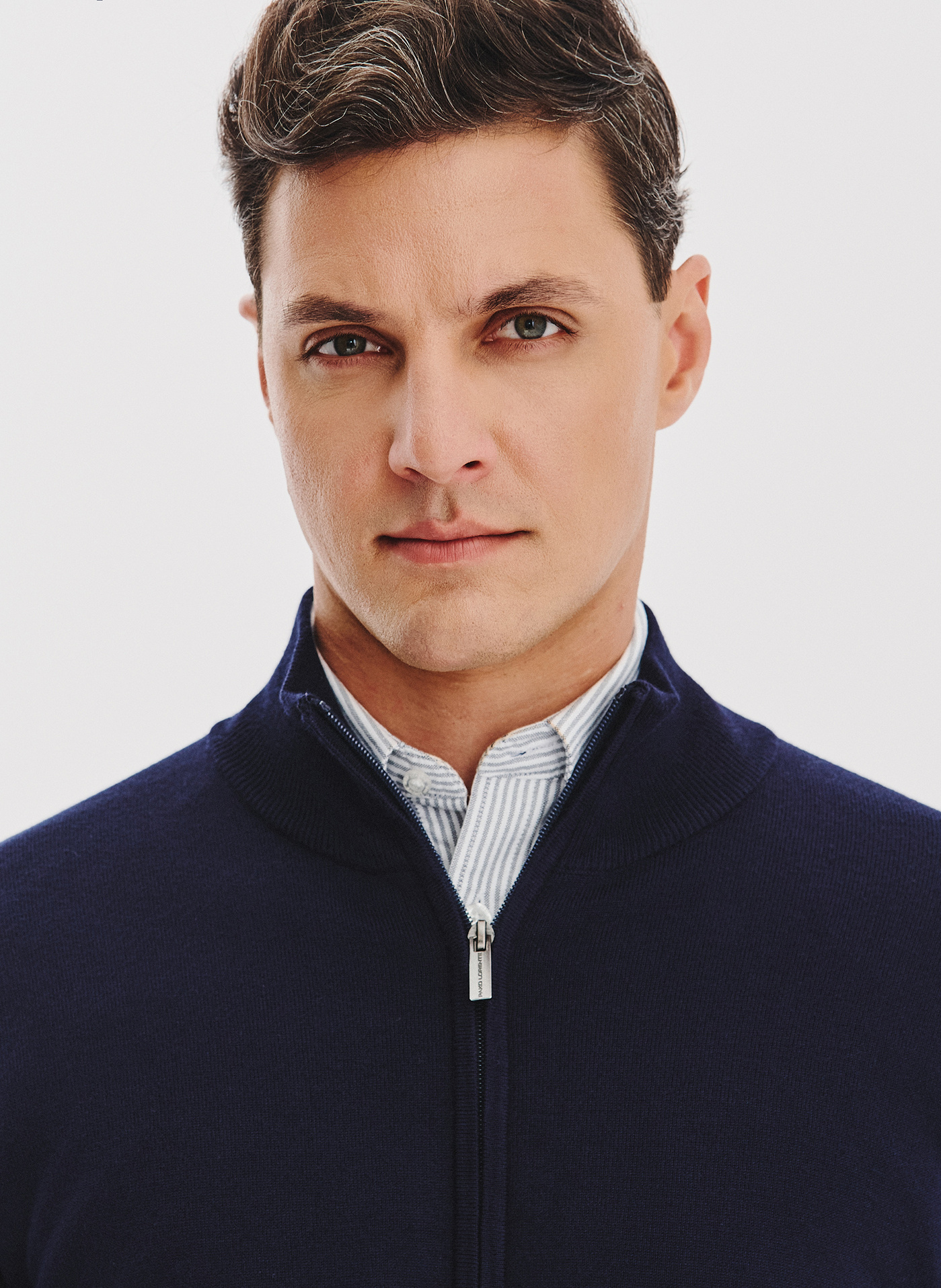 PAKO LORENTE - Granatowy rozpinany sweter męski - Pako Lorente