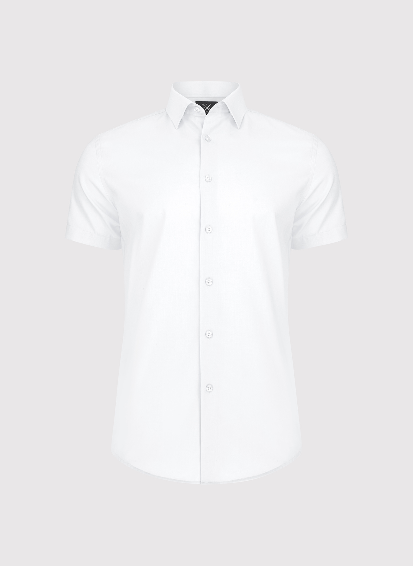 PAKO LORENTE - Biała bawełniana koszula męska z krótkim rękawem - Pako Lorente