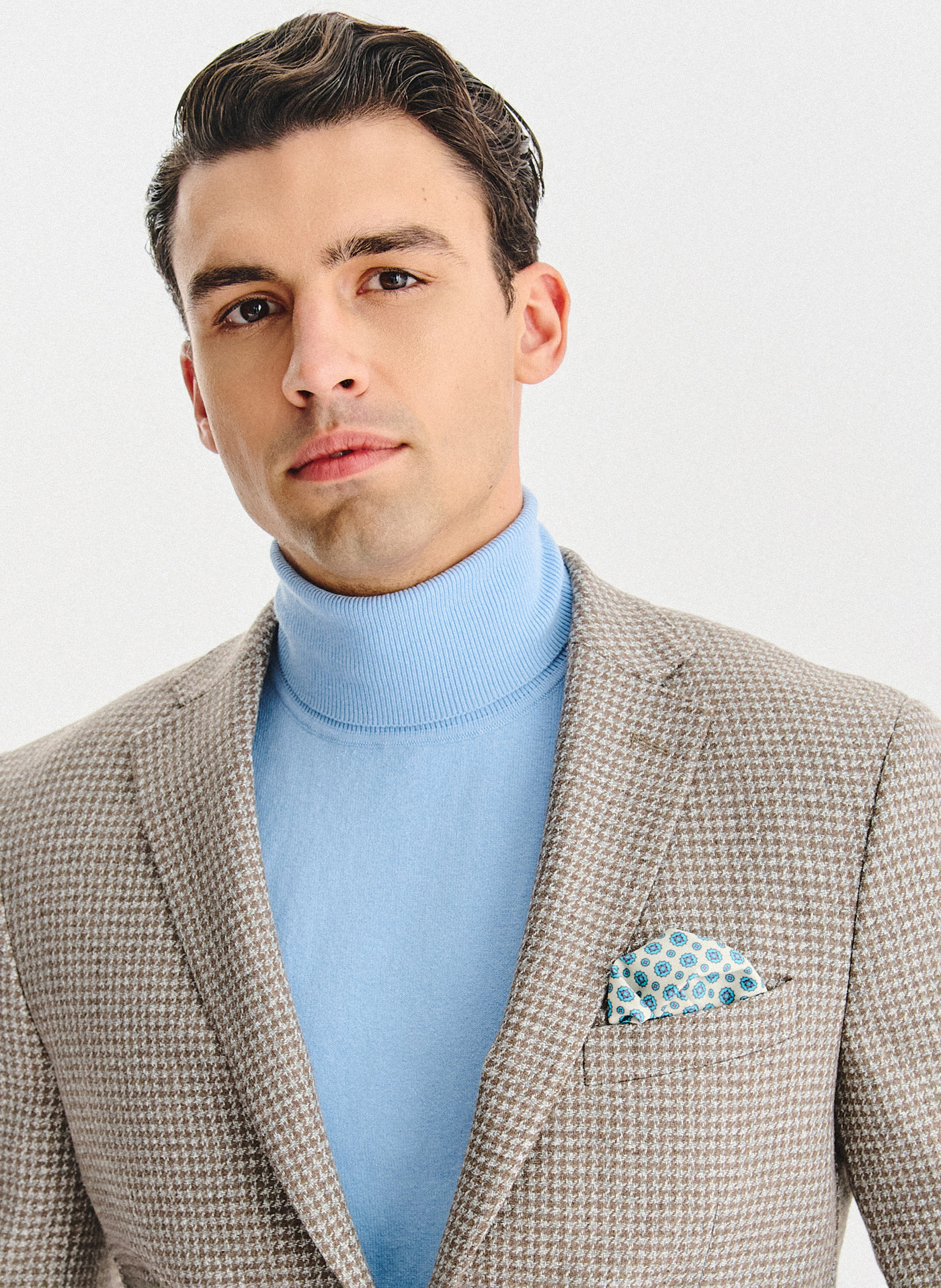 PAKO LORENTE - Jasnobrązowa marynarka w drobną kartkę - Pako Lorente