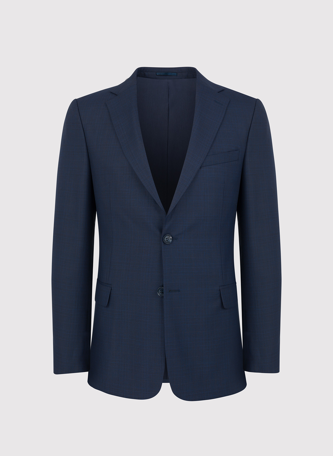 Granatowa marynarka garniturowa w subtelną kratę - Pako Lorente