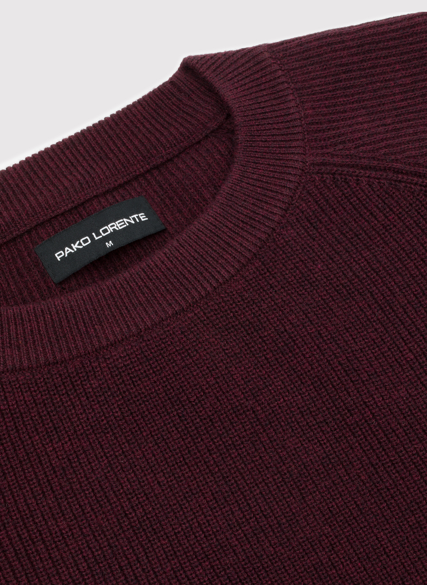 Bordowy bawełniany sweter męski - Pako Lorente