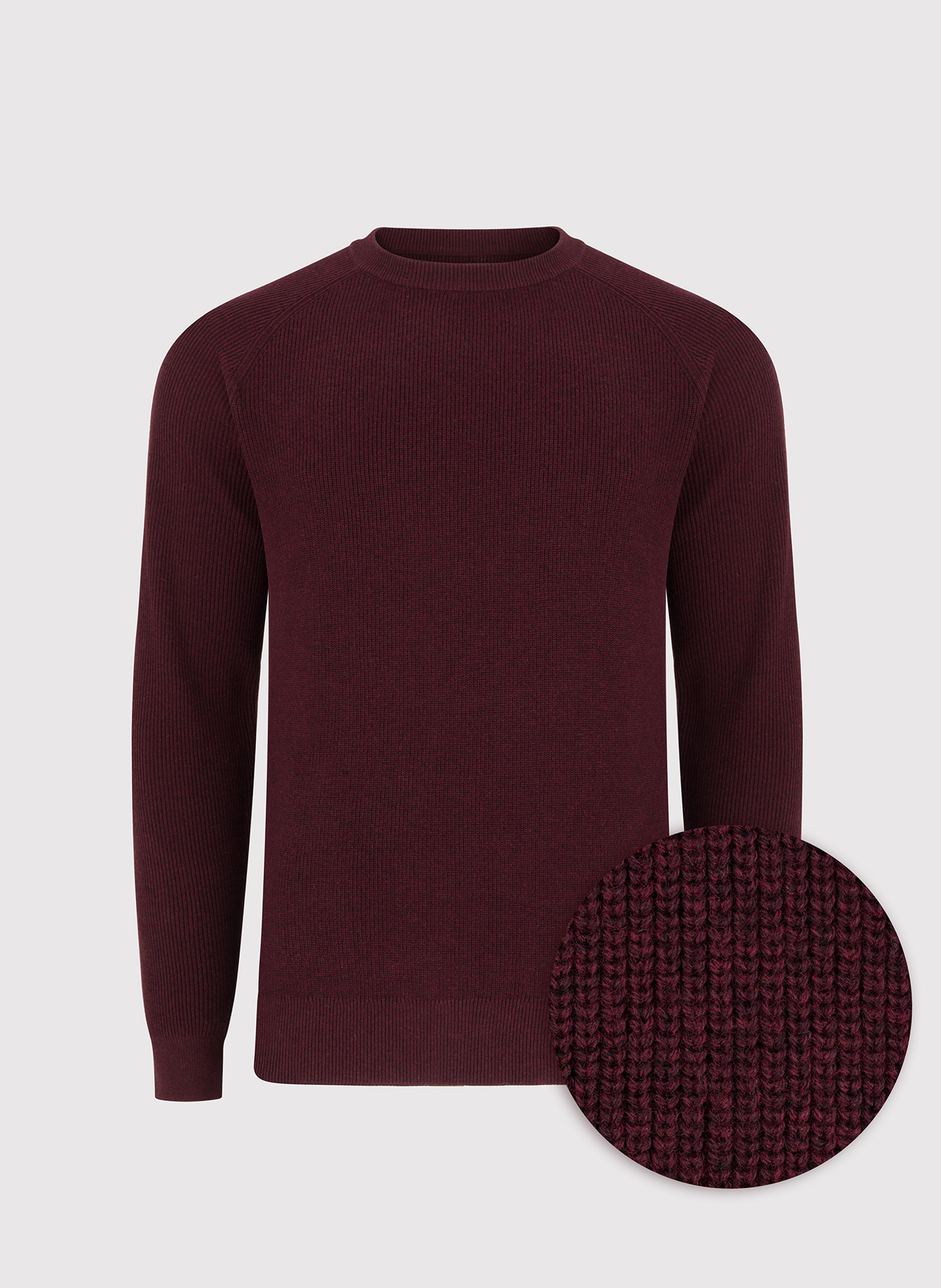 Bordowy bawełniany sweter męski - Pako Lorente