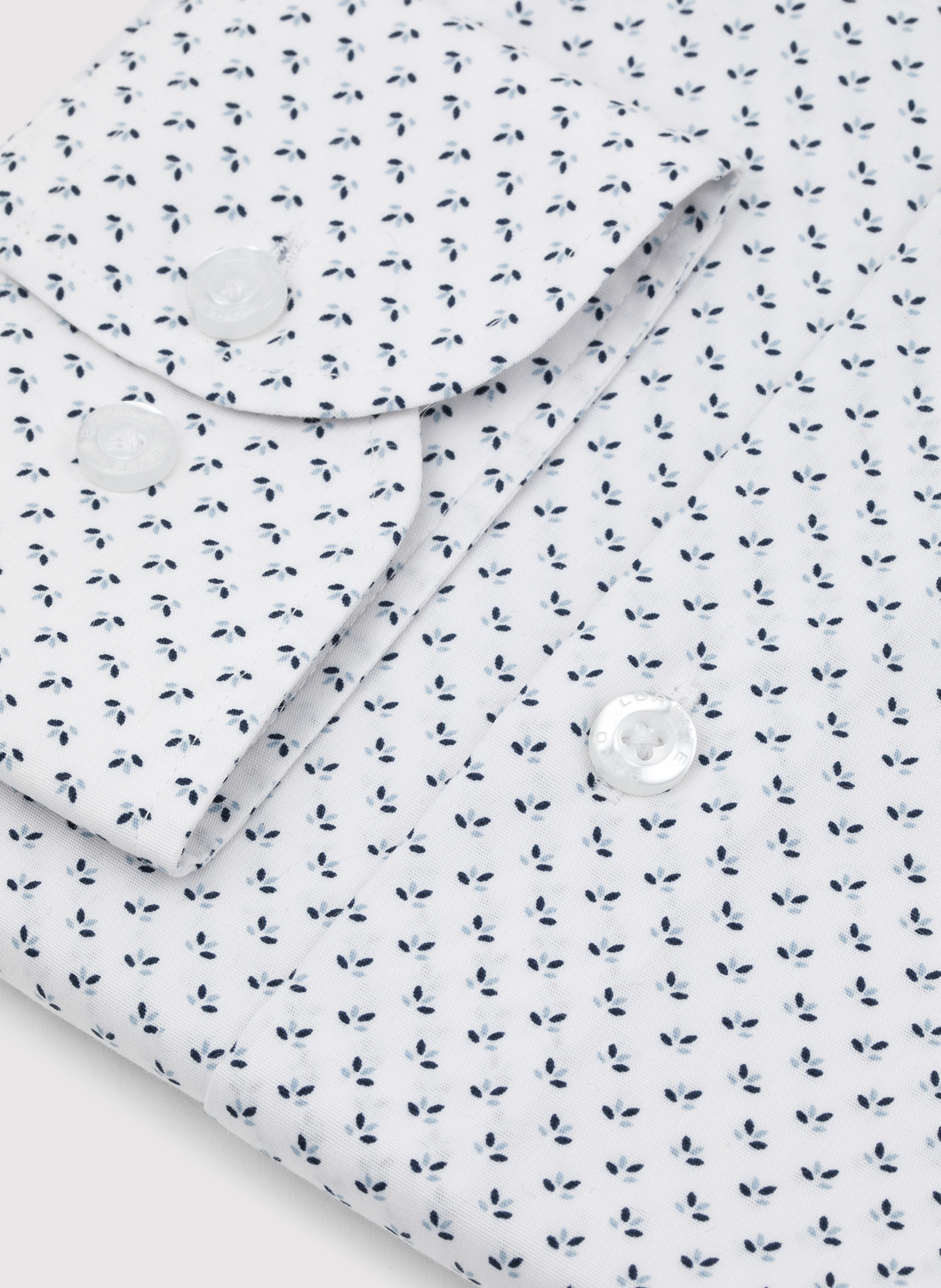 Biała koszula męska w mikrowzór - Pako Lorente