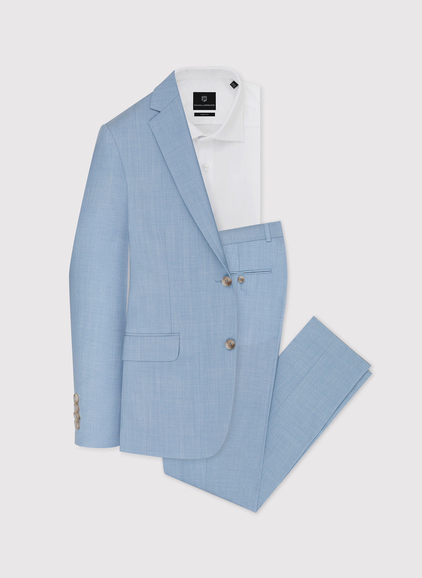 Błękitna męska marynarka garniturowa - Pako Lorente
