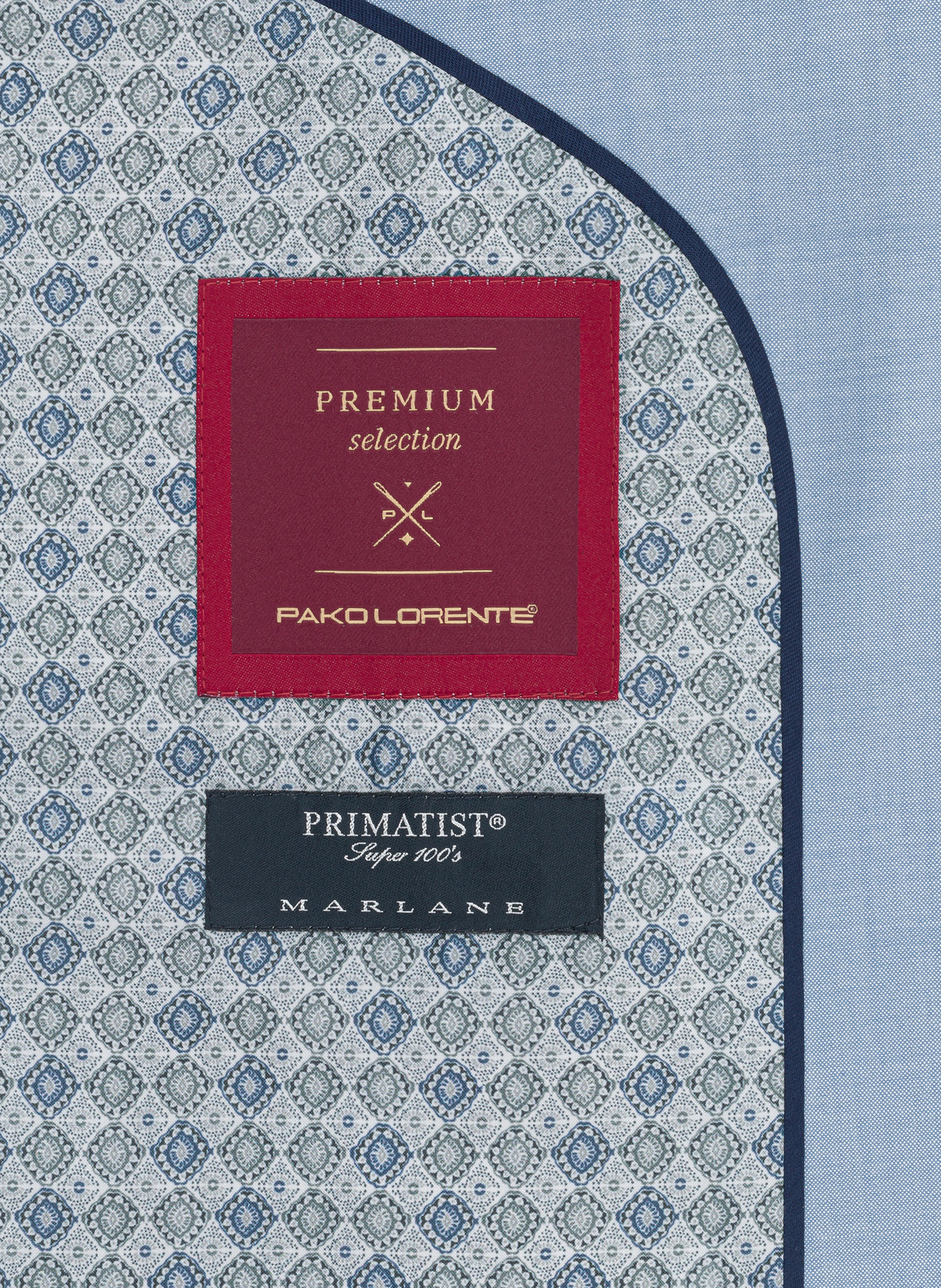 Błękitna męska marynarka garniturowa - Pako Lorente