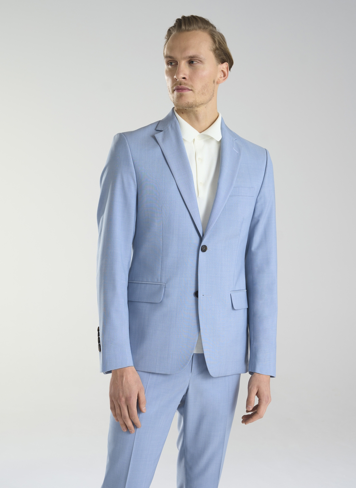 Błękitna męska marynarka garniturowa - Pako Lorente