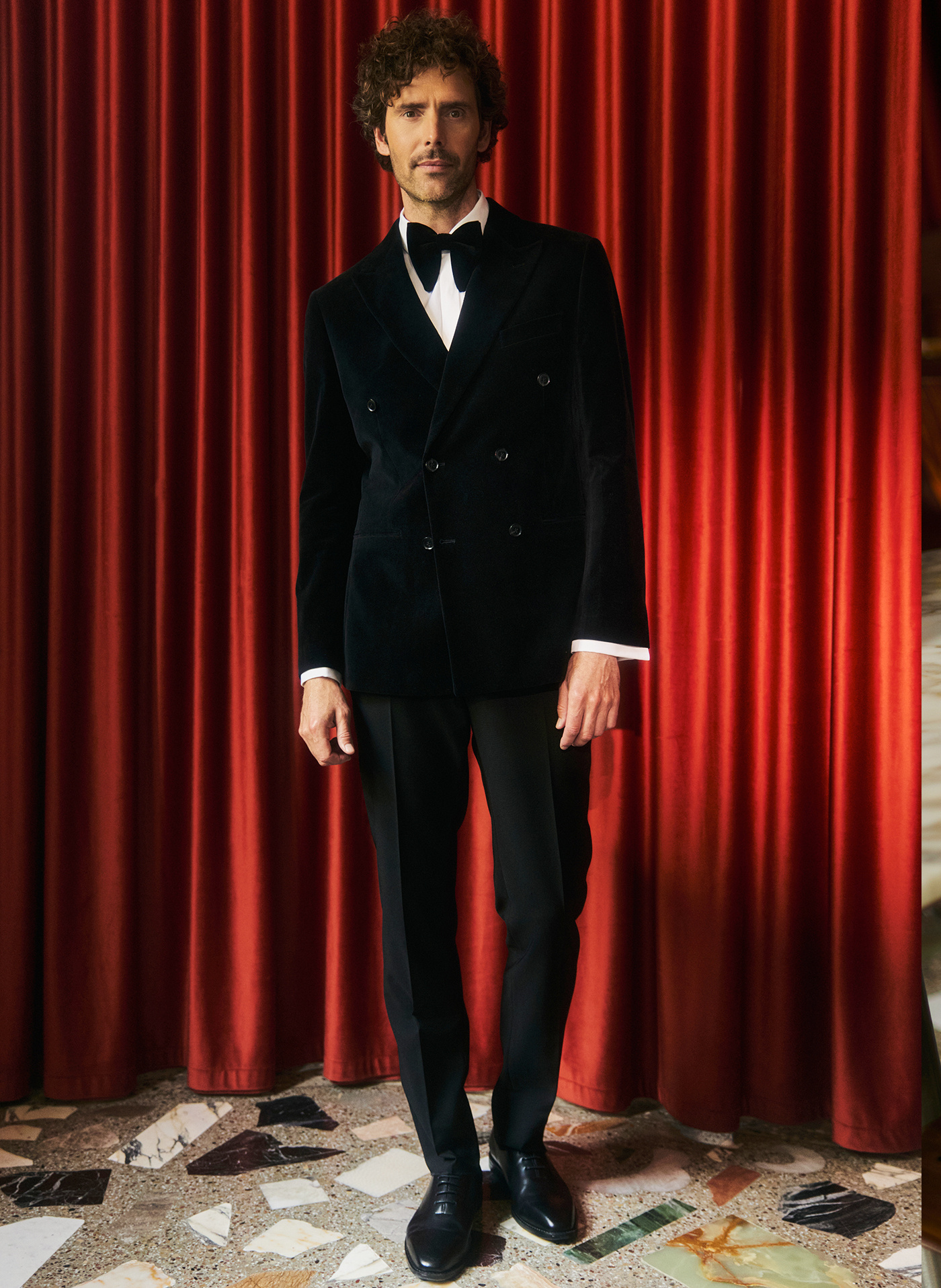 Czarna dwurzędowa marynarka męska - Pako Lorente