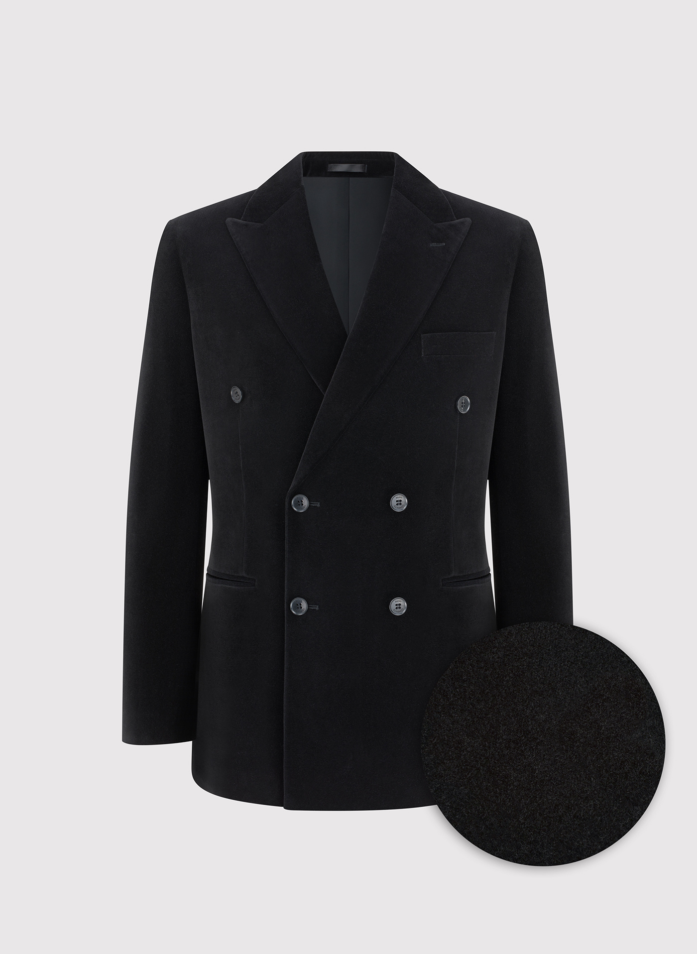 Czarna dwurzędowa marynarka męska - Pako Lorente