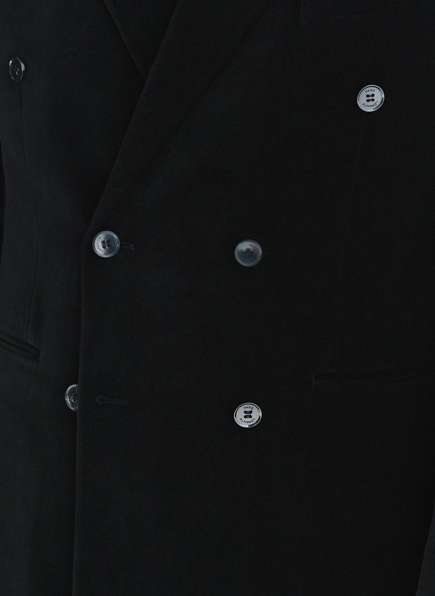 Czarna dwurzędowa marynarka męska - Pako Lorente