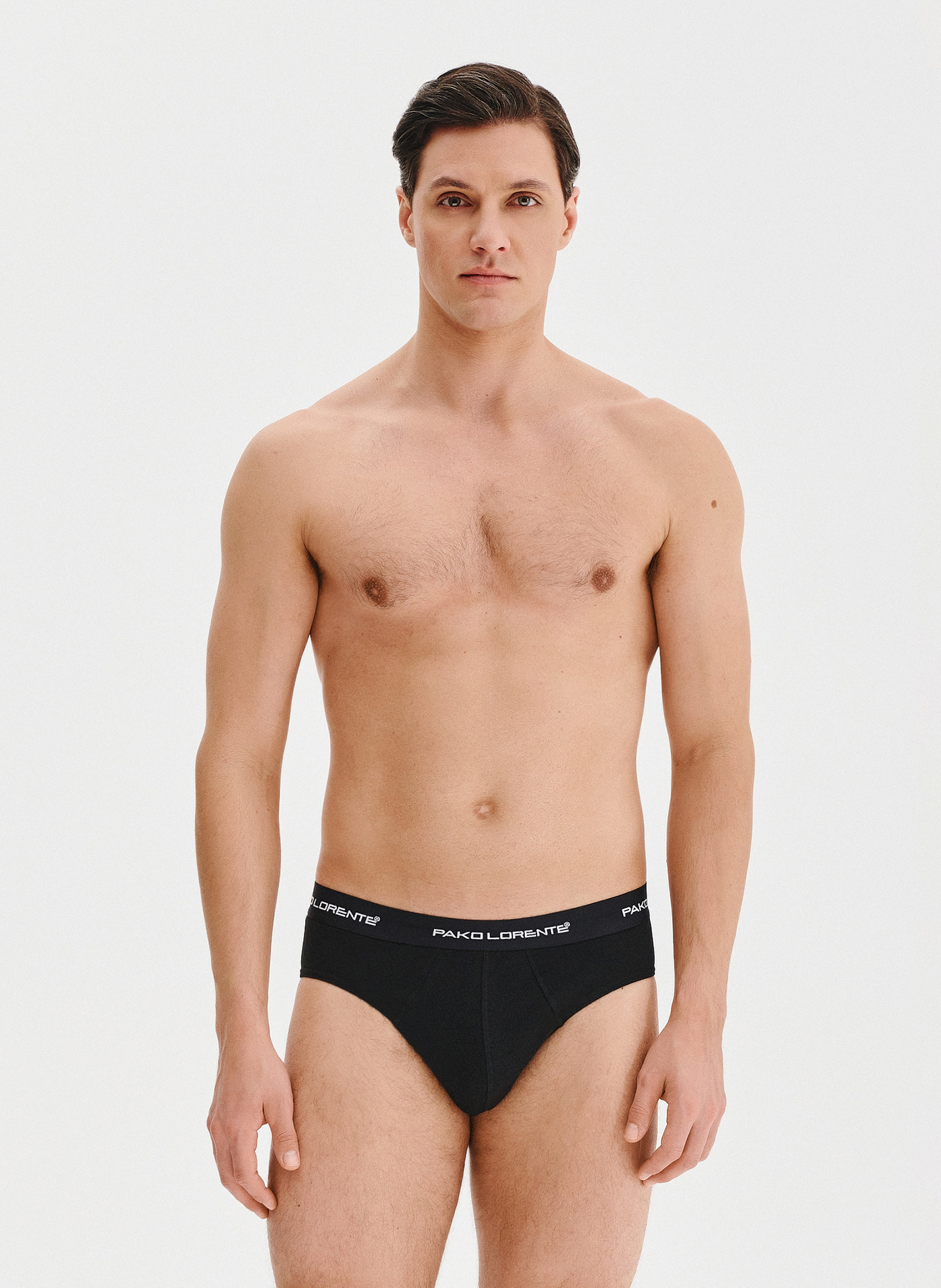 Zestaw 3 par czarnych slipów męskich - Pako Lorente