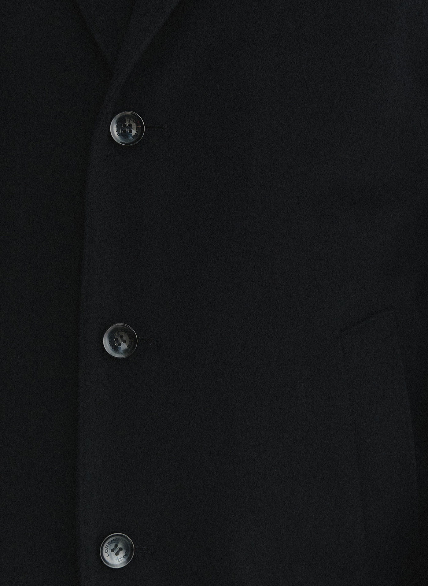 Czarny płaszcz męski z wełną - Pako Lorente