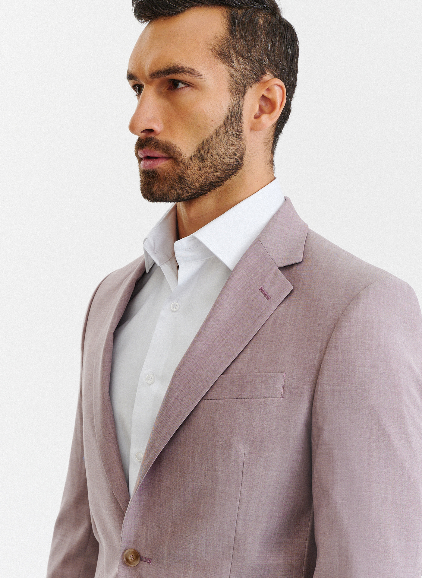 Gładka różowa marynarka garniturowa męska - Pako Lorente
