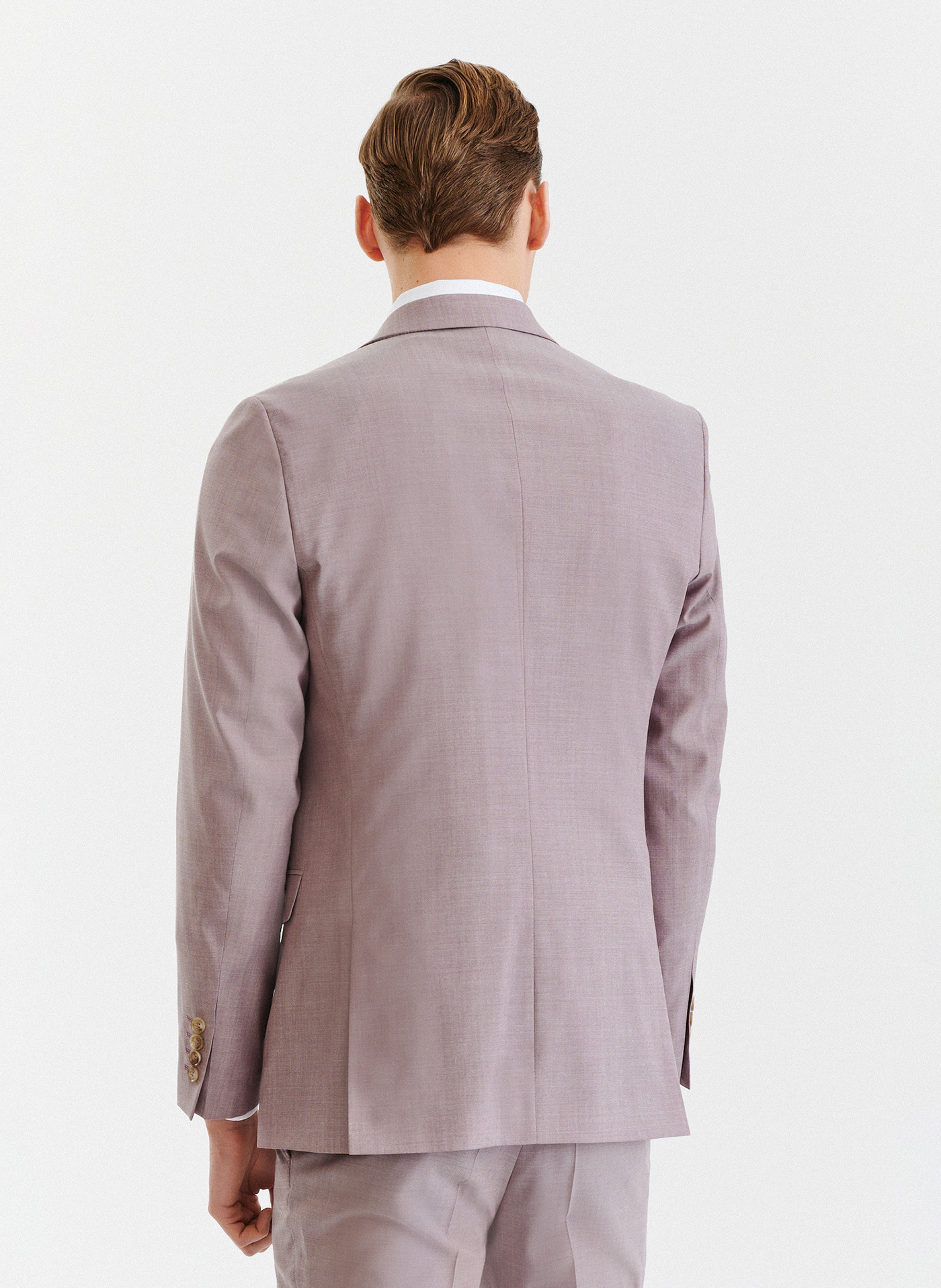 Gładka różowa marynarka garniturowa męska - Pako Lorente
