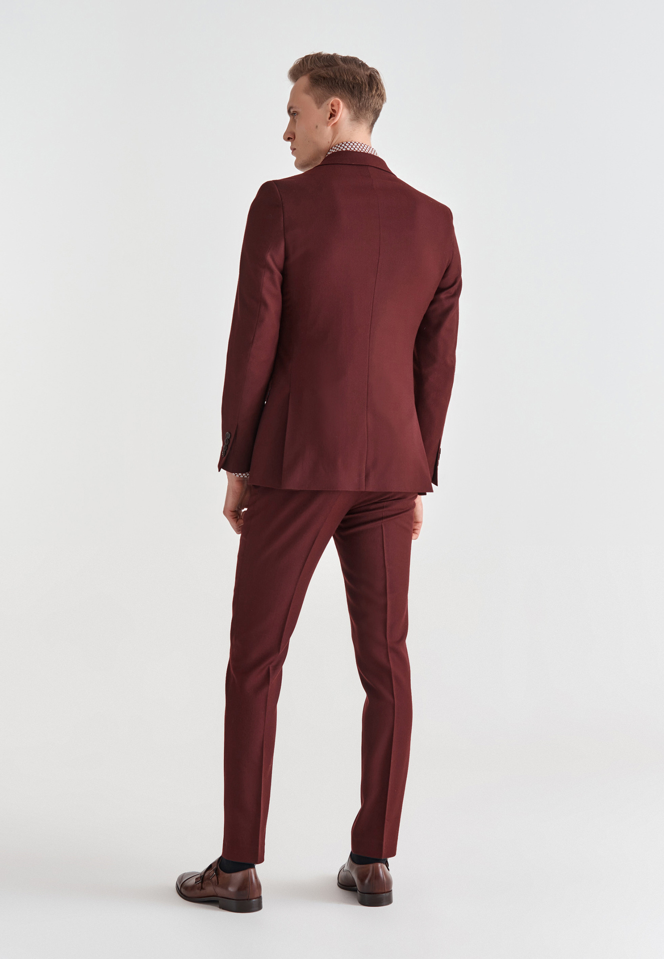 Bordowe spodnie garniturowe P21WP-6G-036-D-S - Pako Lorente