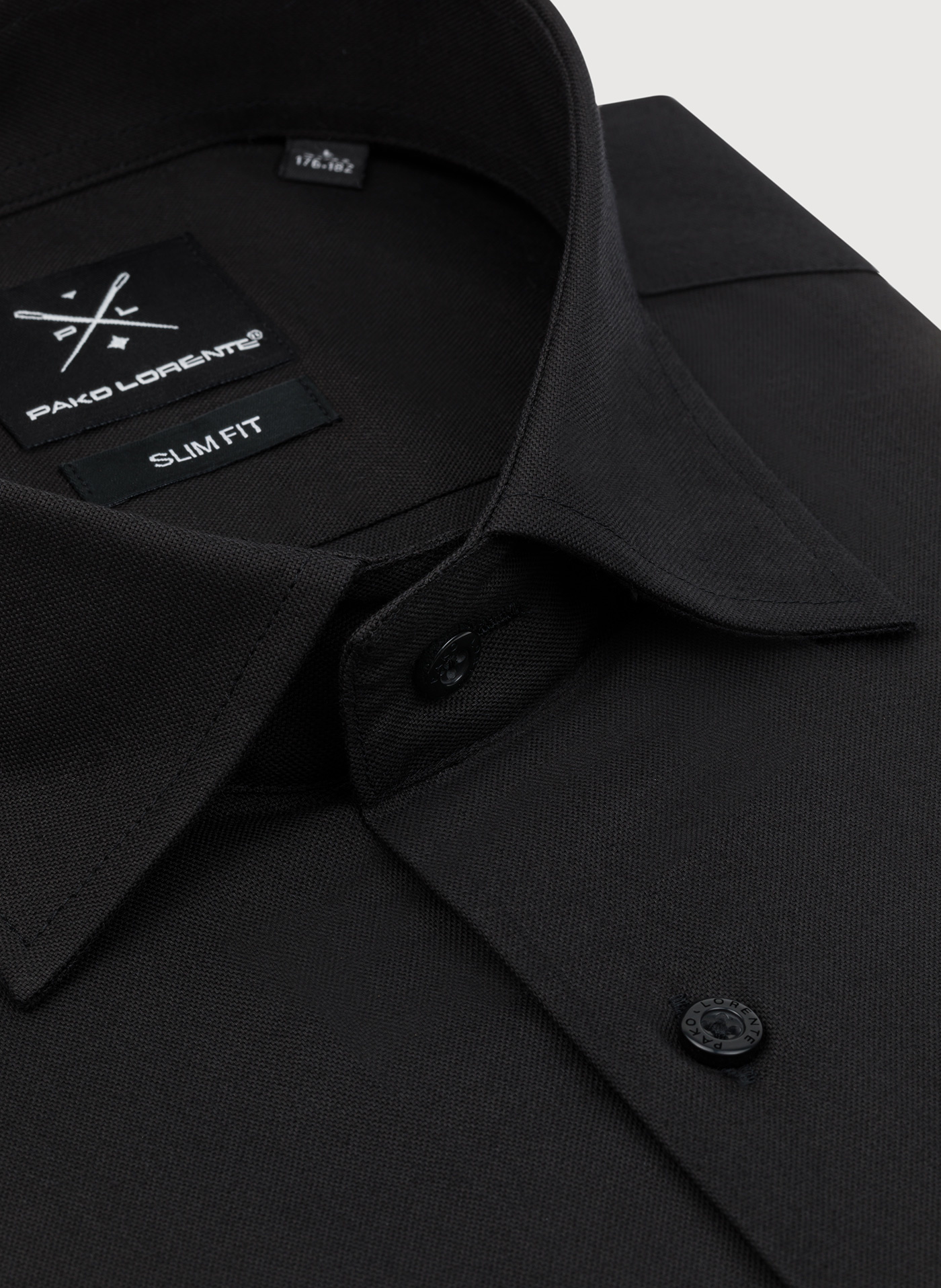 Męska elegancka koszula w kolorze czarnym - Pako Lorente