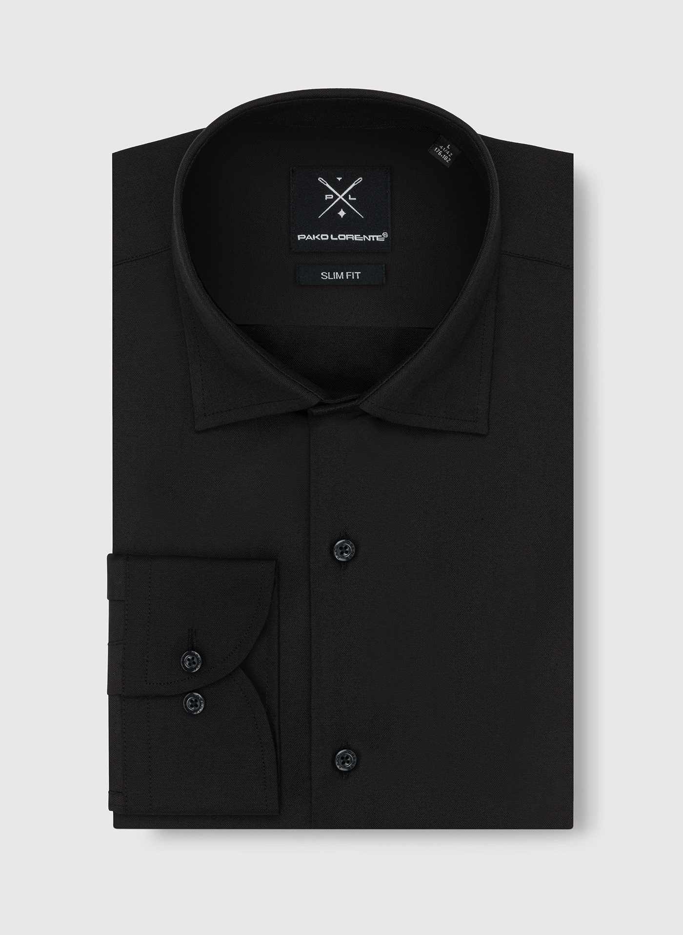 Męska elegancka koszula w kolorze czarnym - Pako Lorente