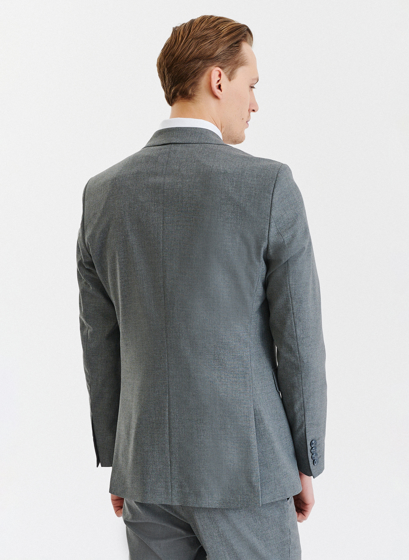 Szara gładka marynarka garniturowa - Pako Lorente