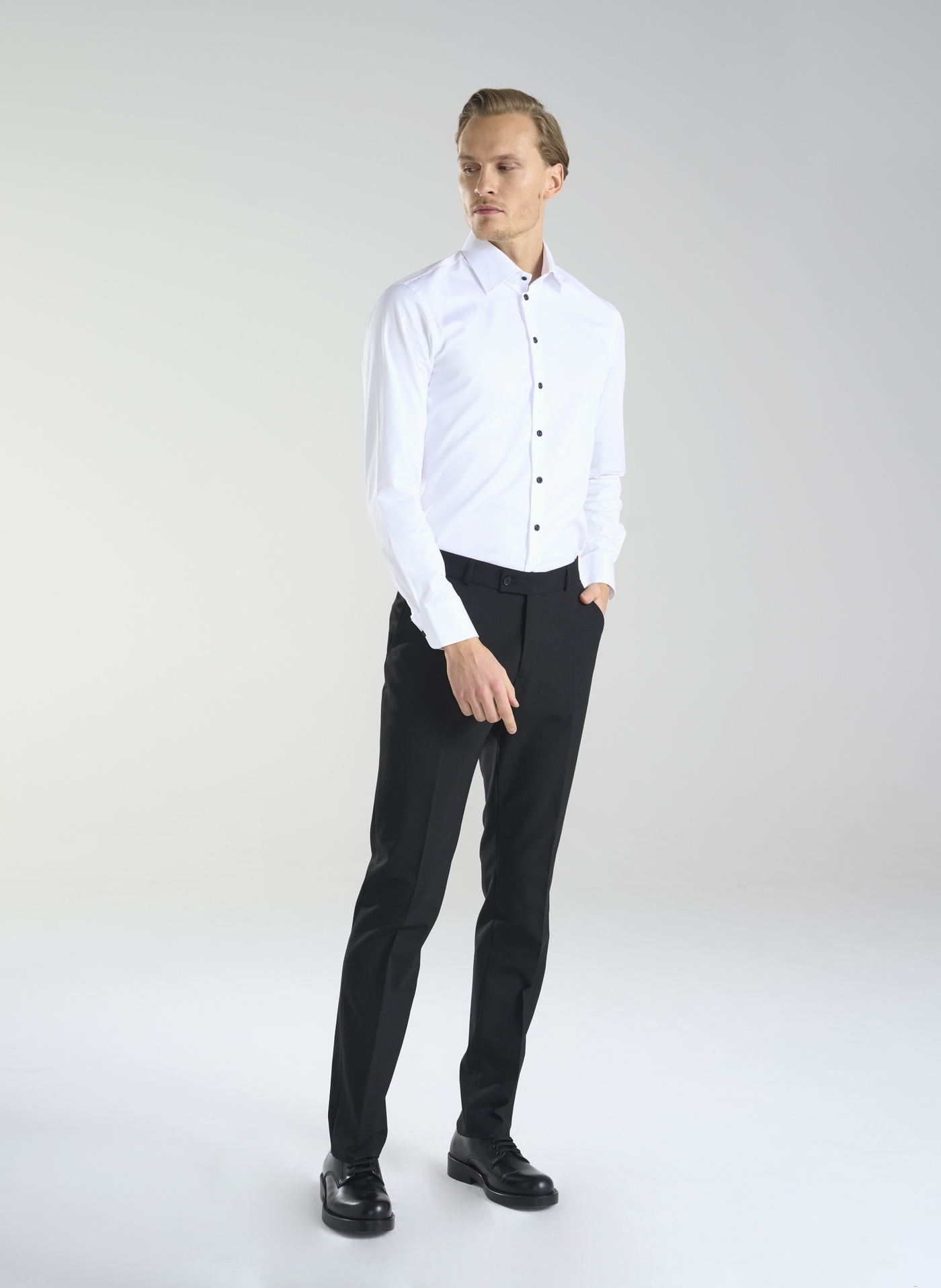 Biała koszula męska z bawełny P24SP-1X-036-B-S - Pako Lorente - Pako Lorente