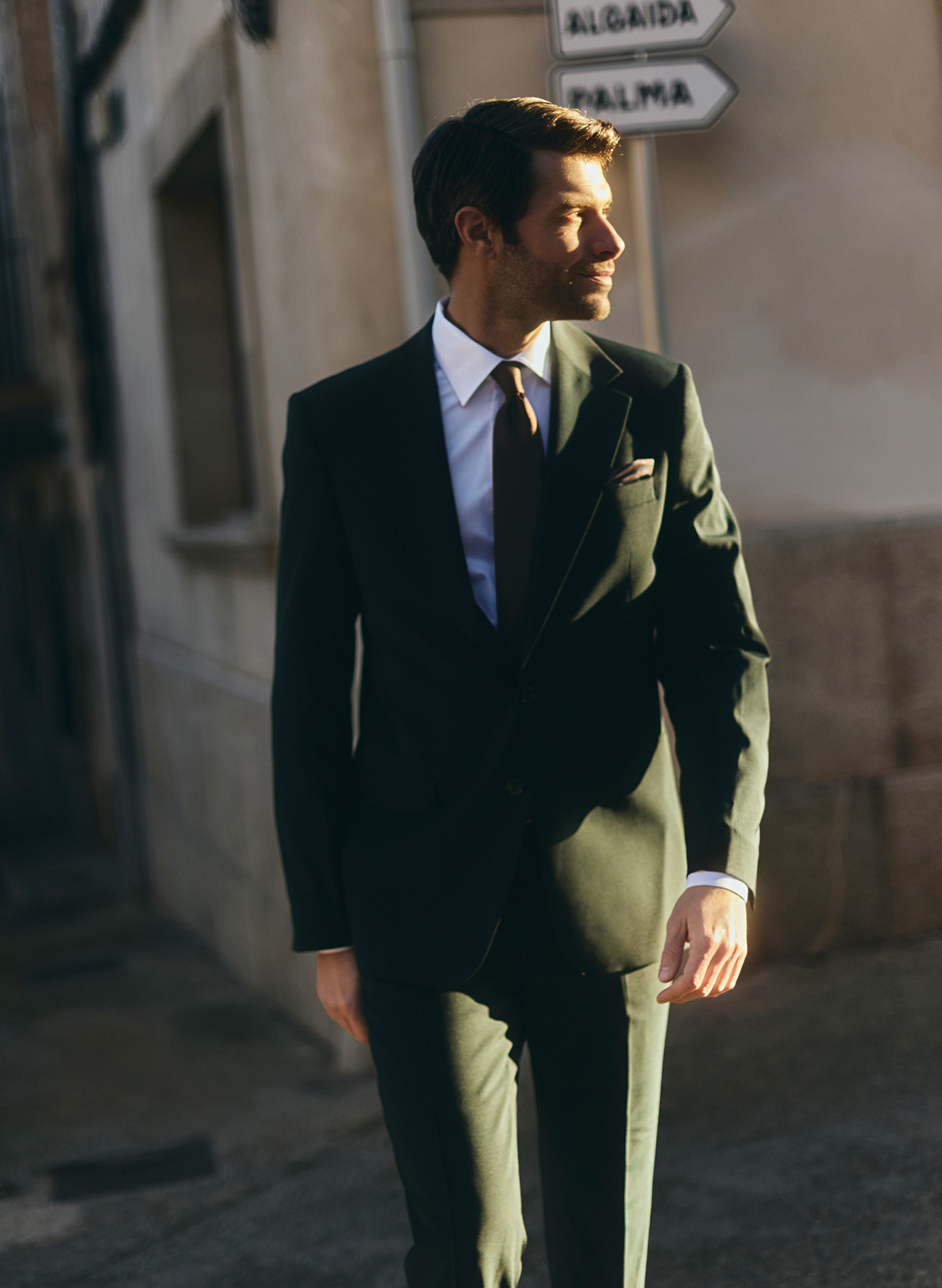 Wełniana marynarka garniturowa w kolorze zielonym - Pako Lorente