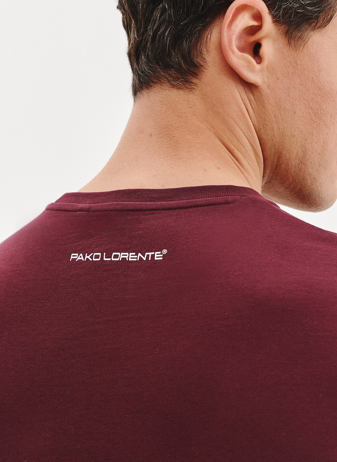 Bawełniany bordowy t-shirt - Pako Lorente