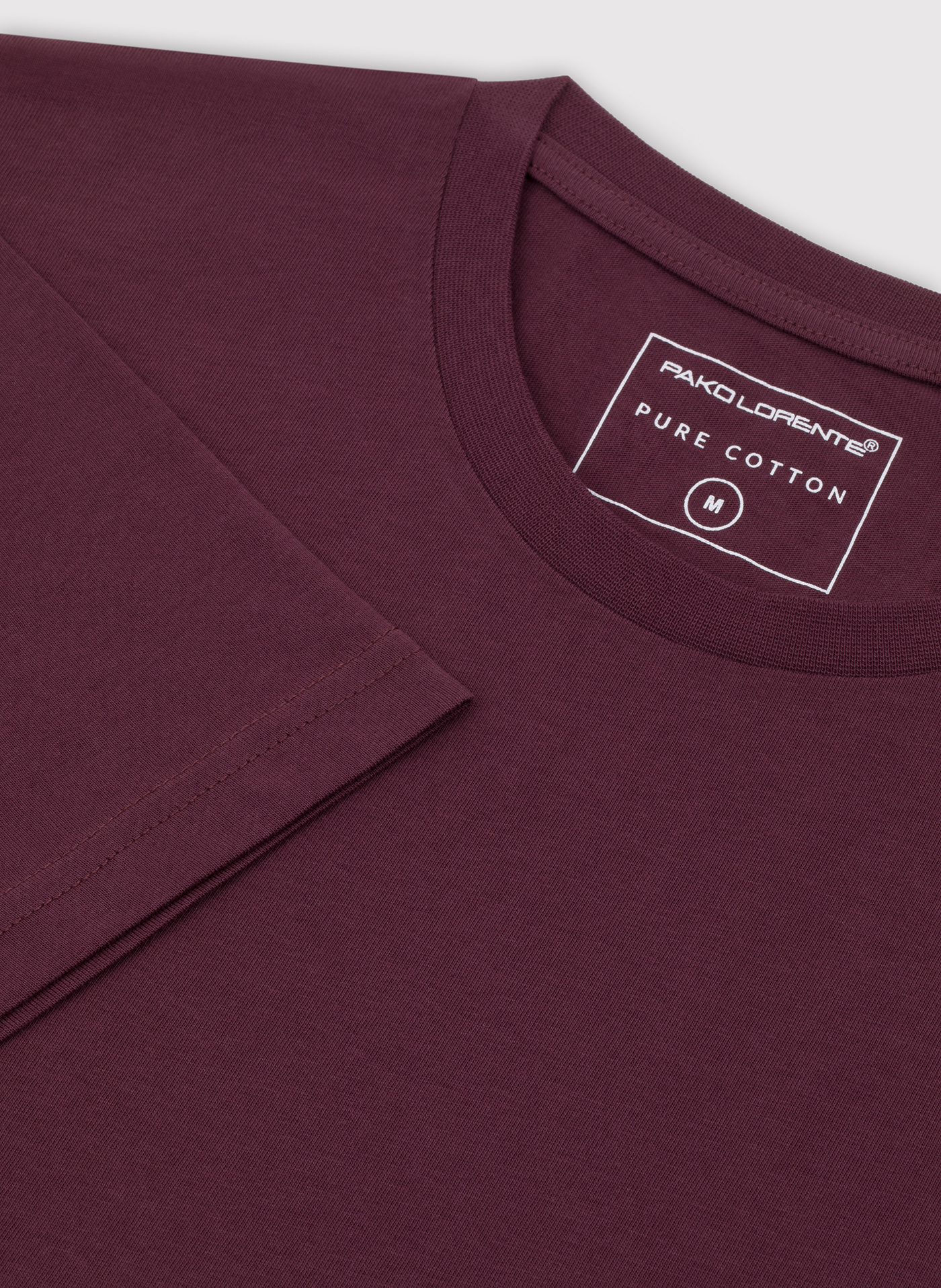 Bawełniany bordowy t-shirt - Pako Lorente