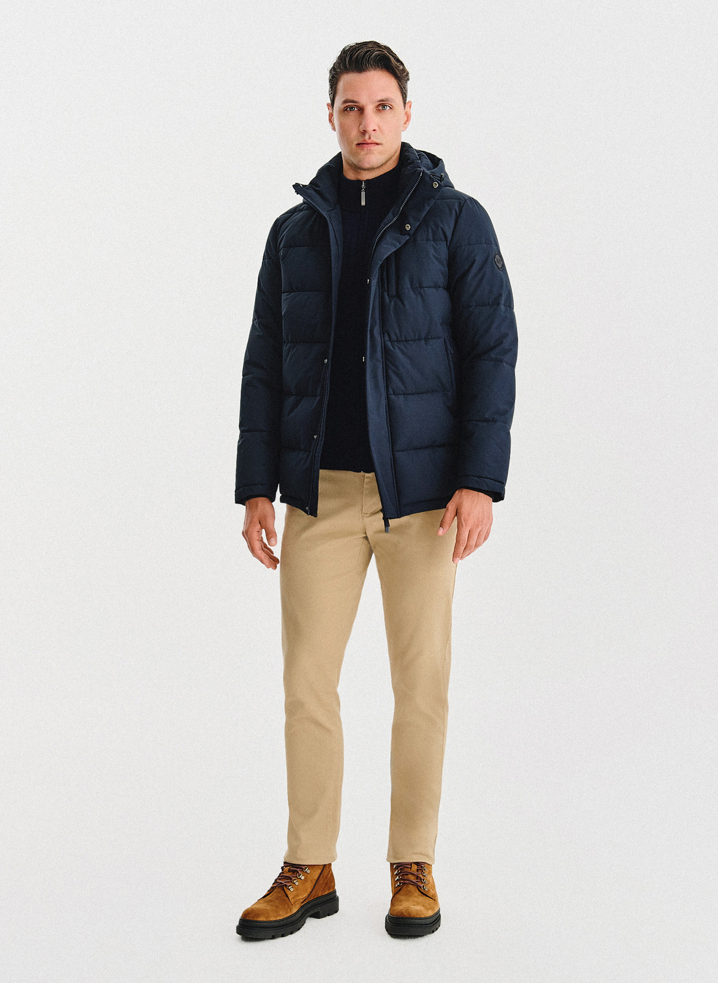 Granatowa pikowana kurtka męska - Pako Lorente