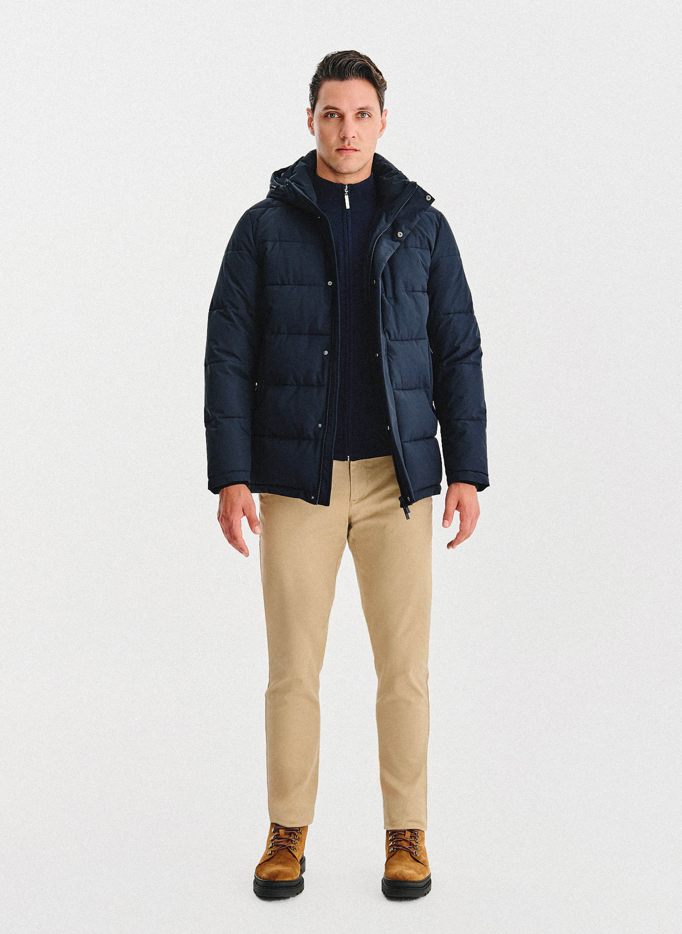 Granatowa pikowana kurtka męska - Pako Lorente