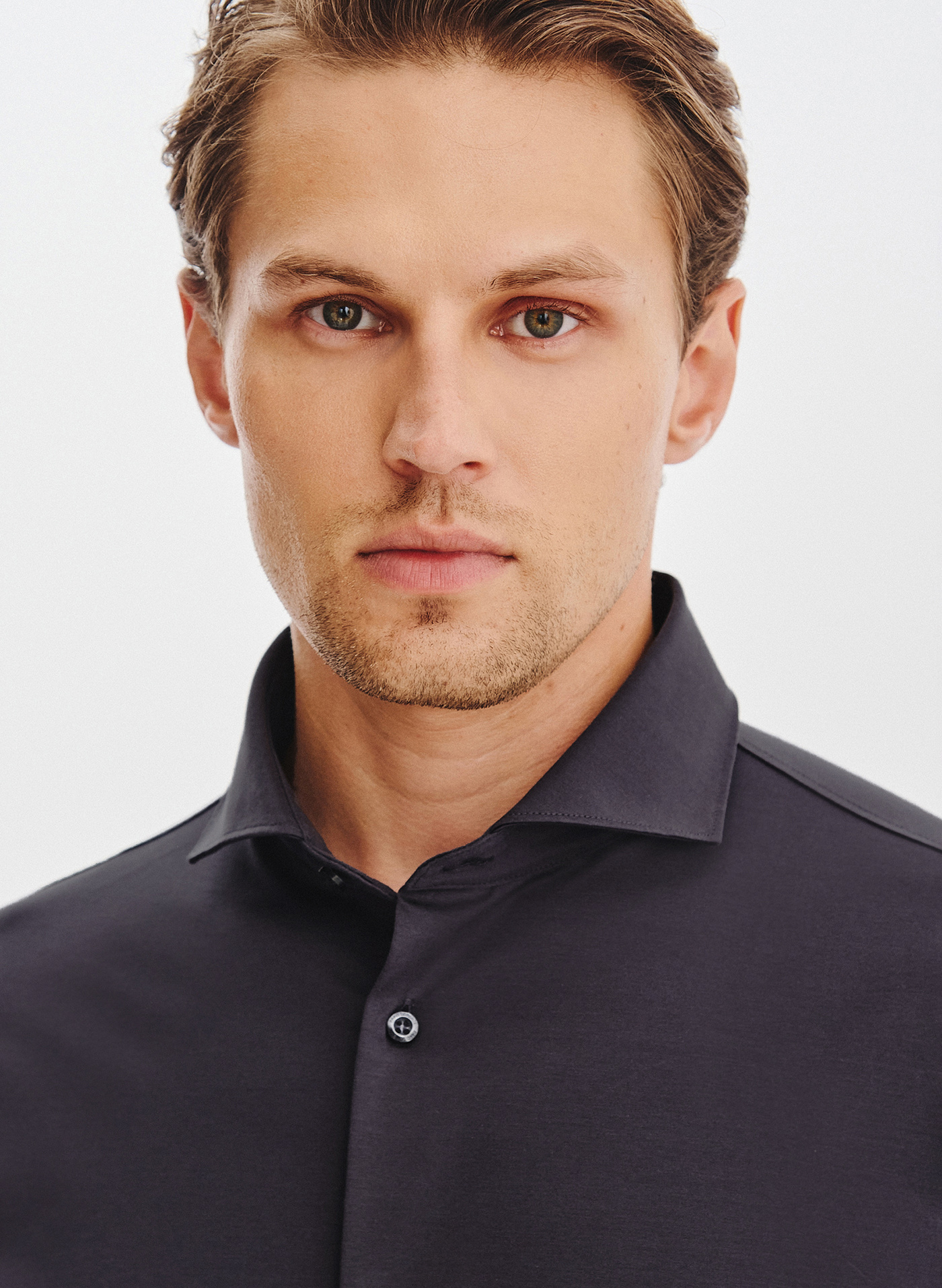 Grafitowa koszula z dzianiny - Pako Lorente