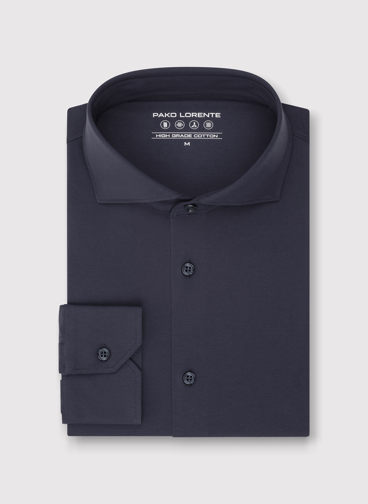 Grafitowa koszula z dzianiny - Pako Lorente