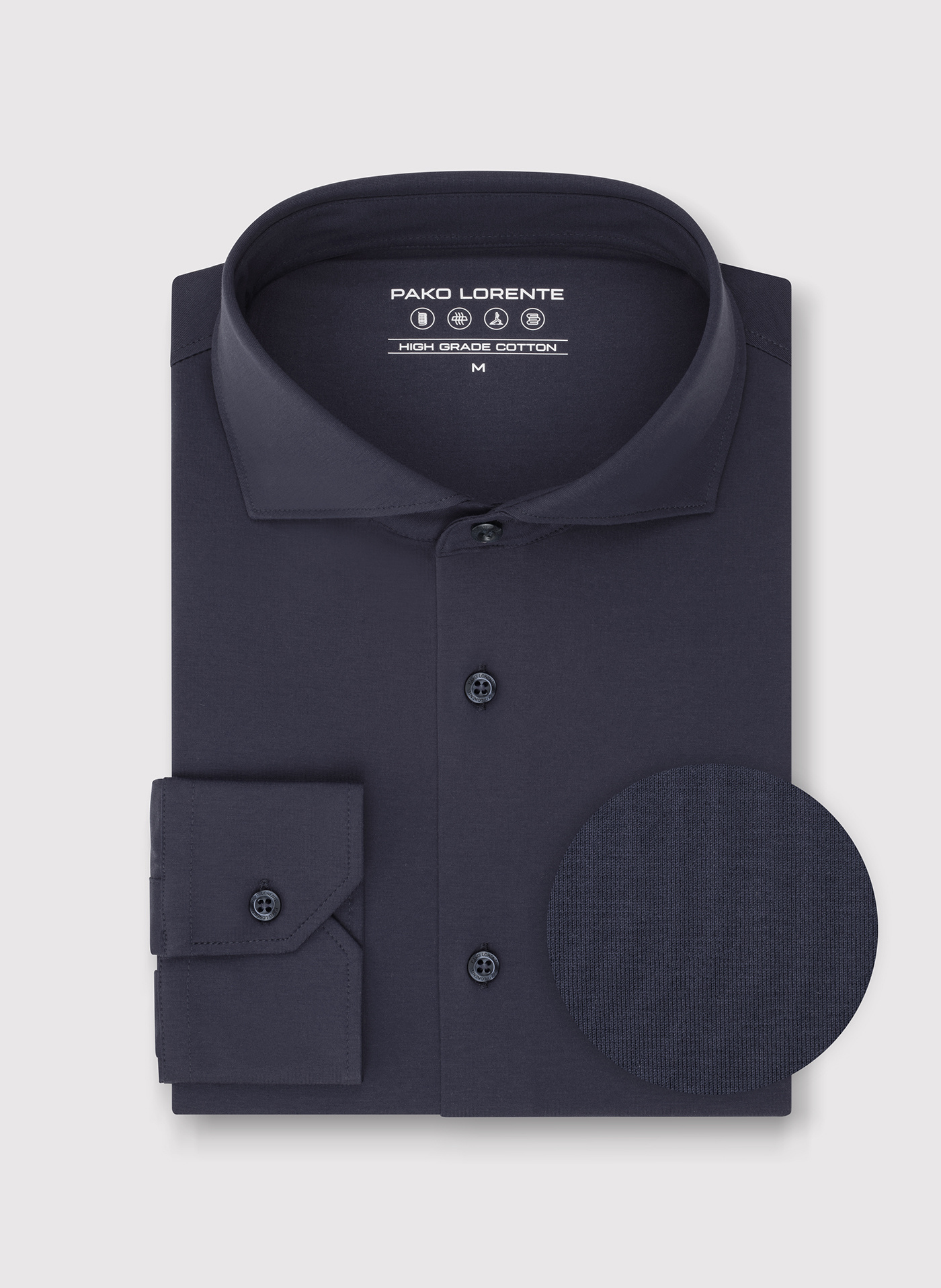 Grafitowa koszula z dzianiny - Pako Lorente