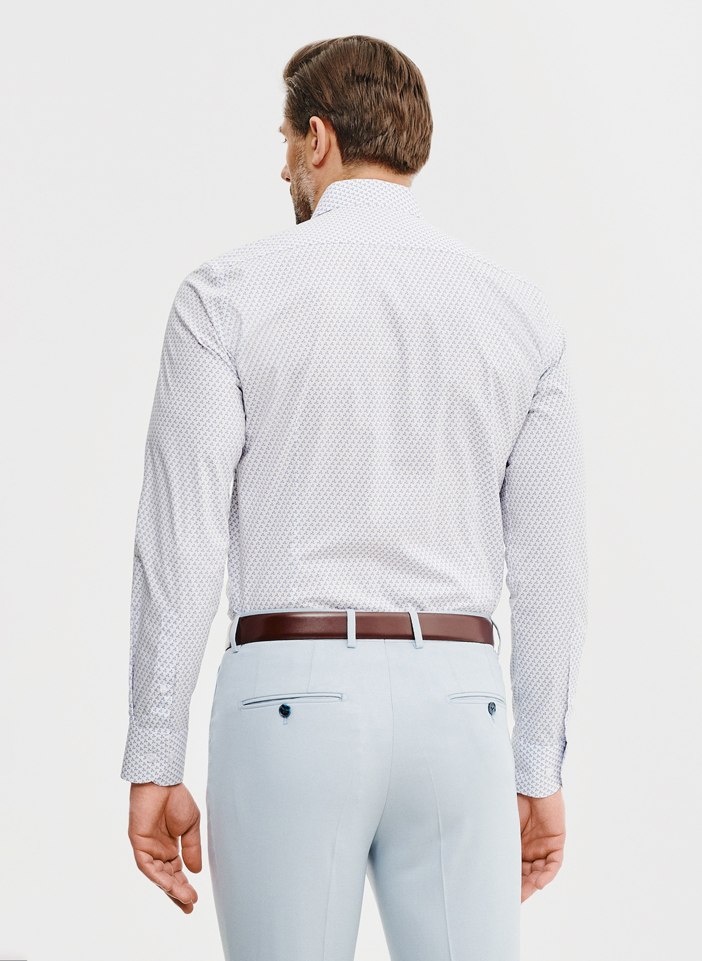 Biała koszula męska w wiatraczki - Pako Lorente