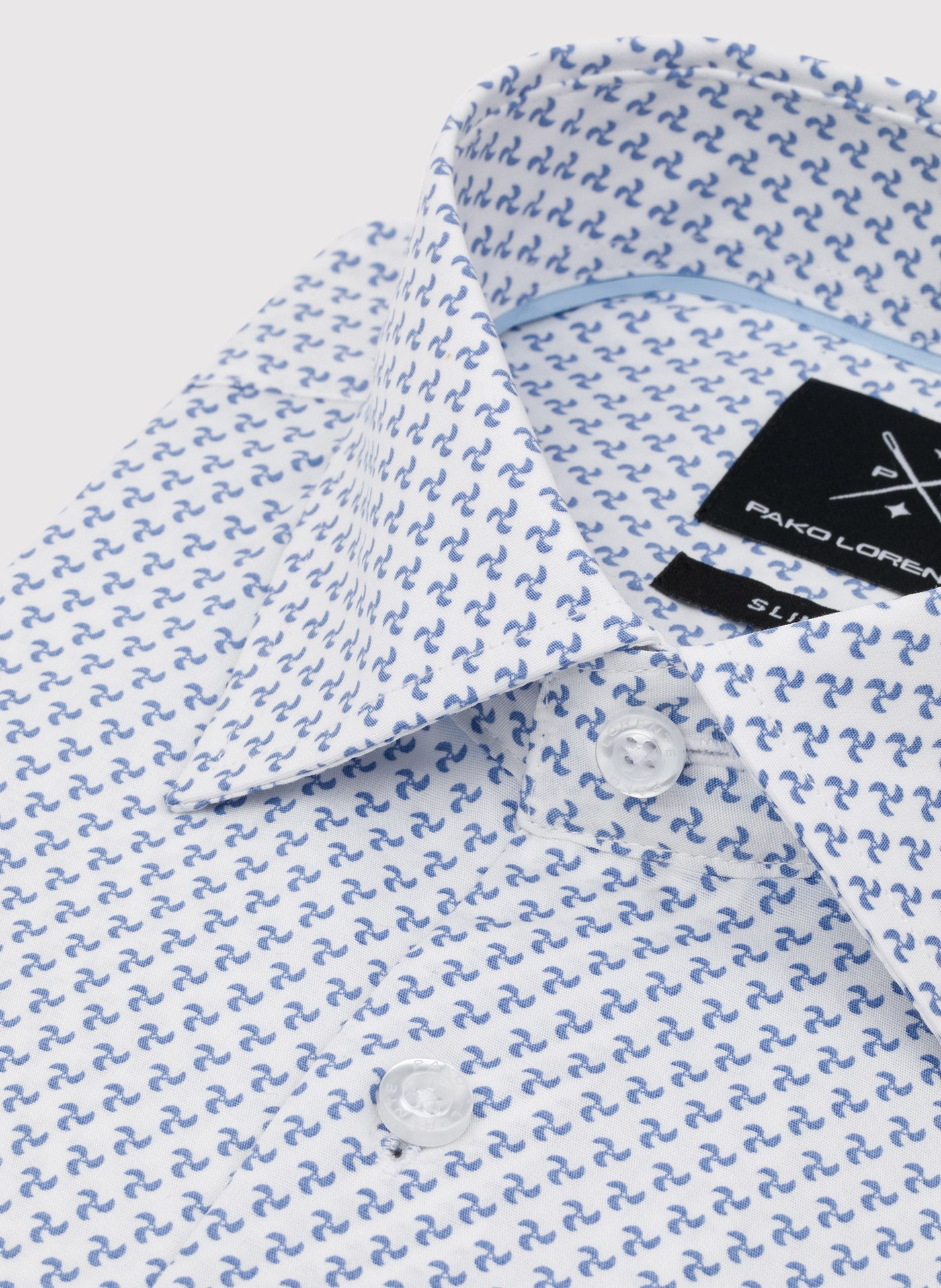 Biała koszula męska w wiatraczki - Pako Lorente