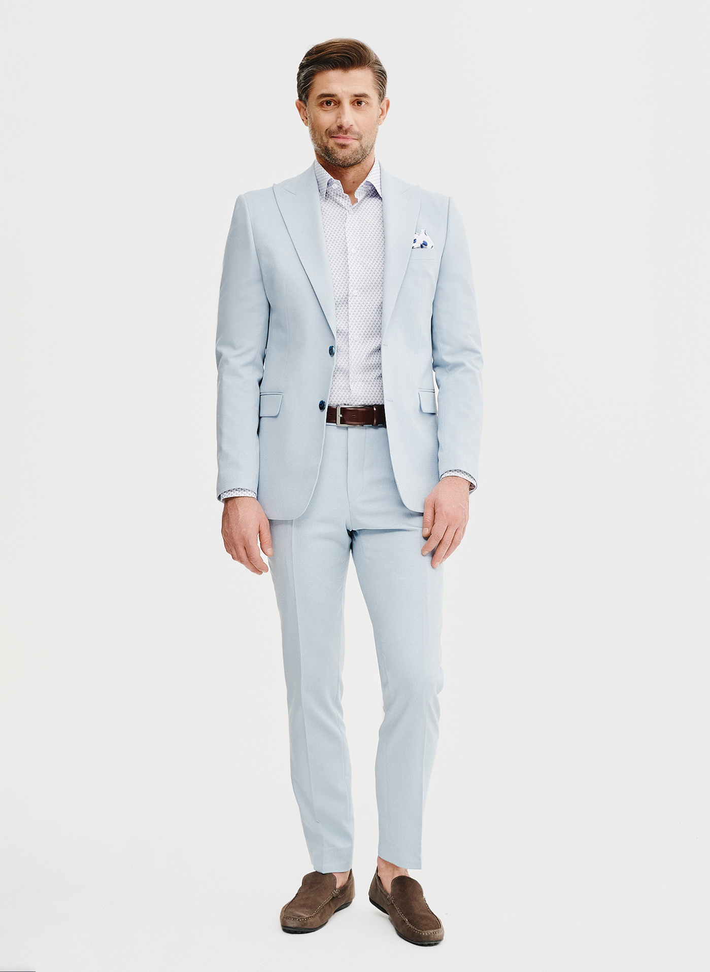 Biała koszula męska w wiatraczki - Pako Lorente