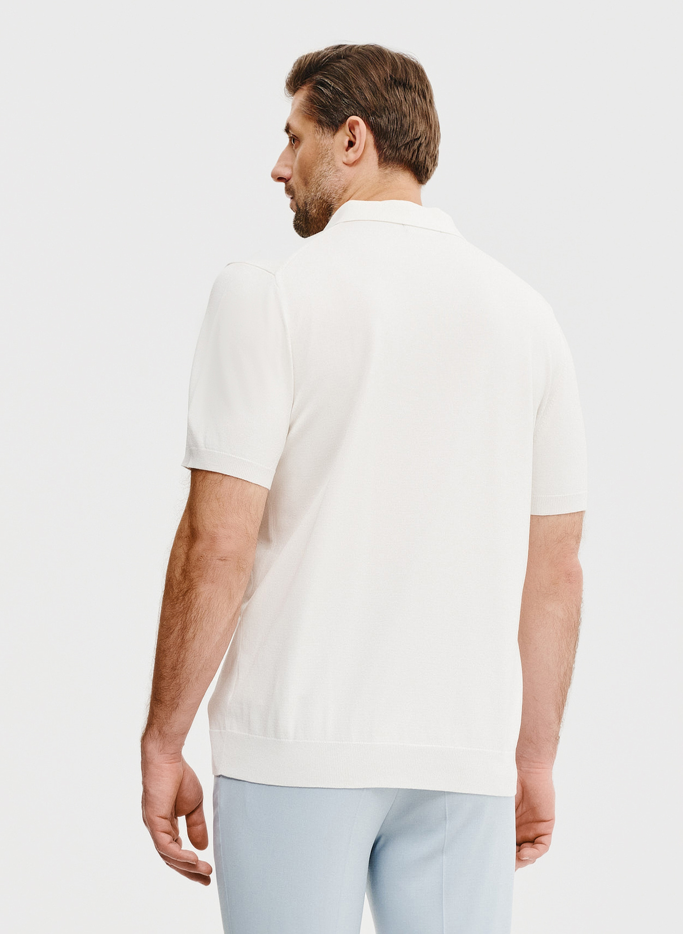 Biały t-shirt polo - Pako Lorente