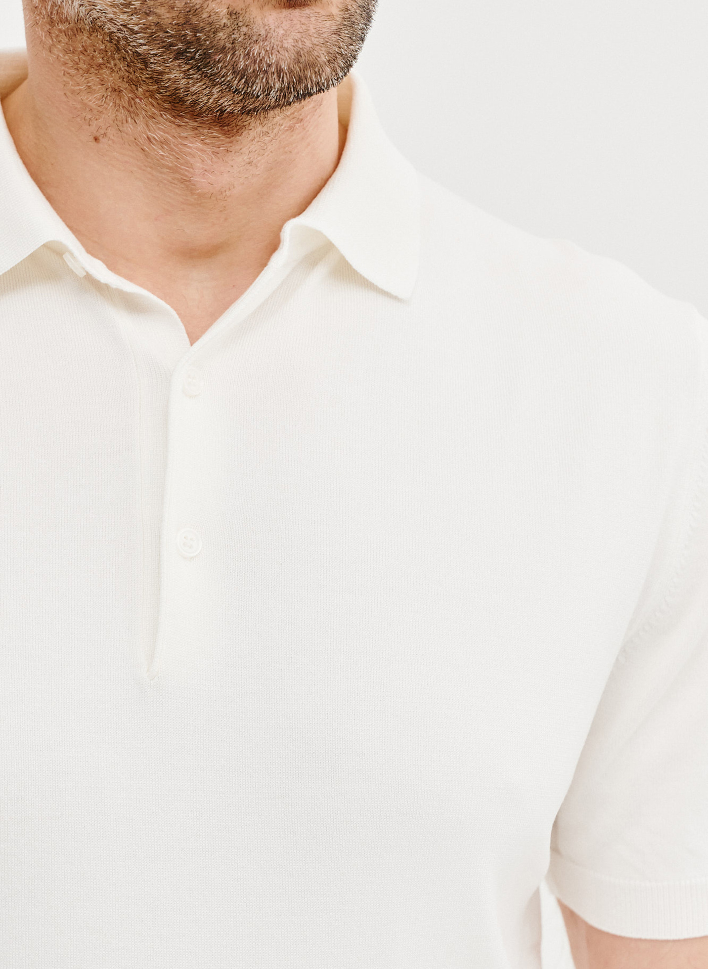 Biały t-shirt polo - Pako Lorente