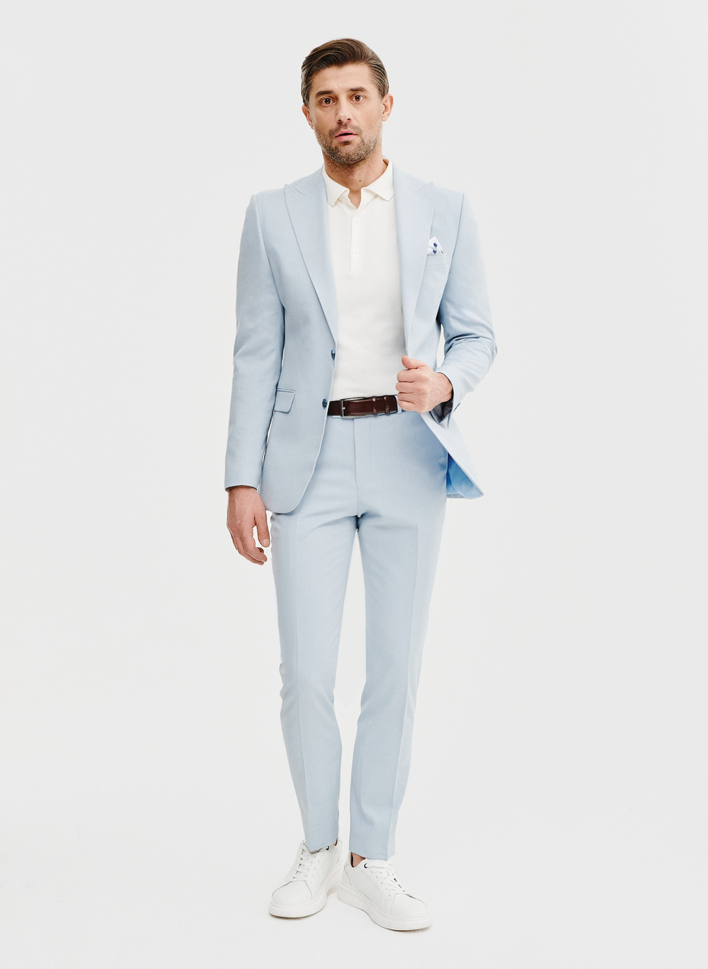 Biały t-shirt polo - Pako Lorente