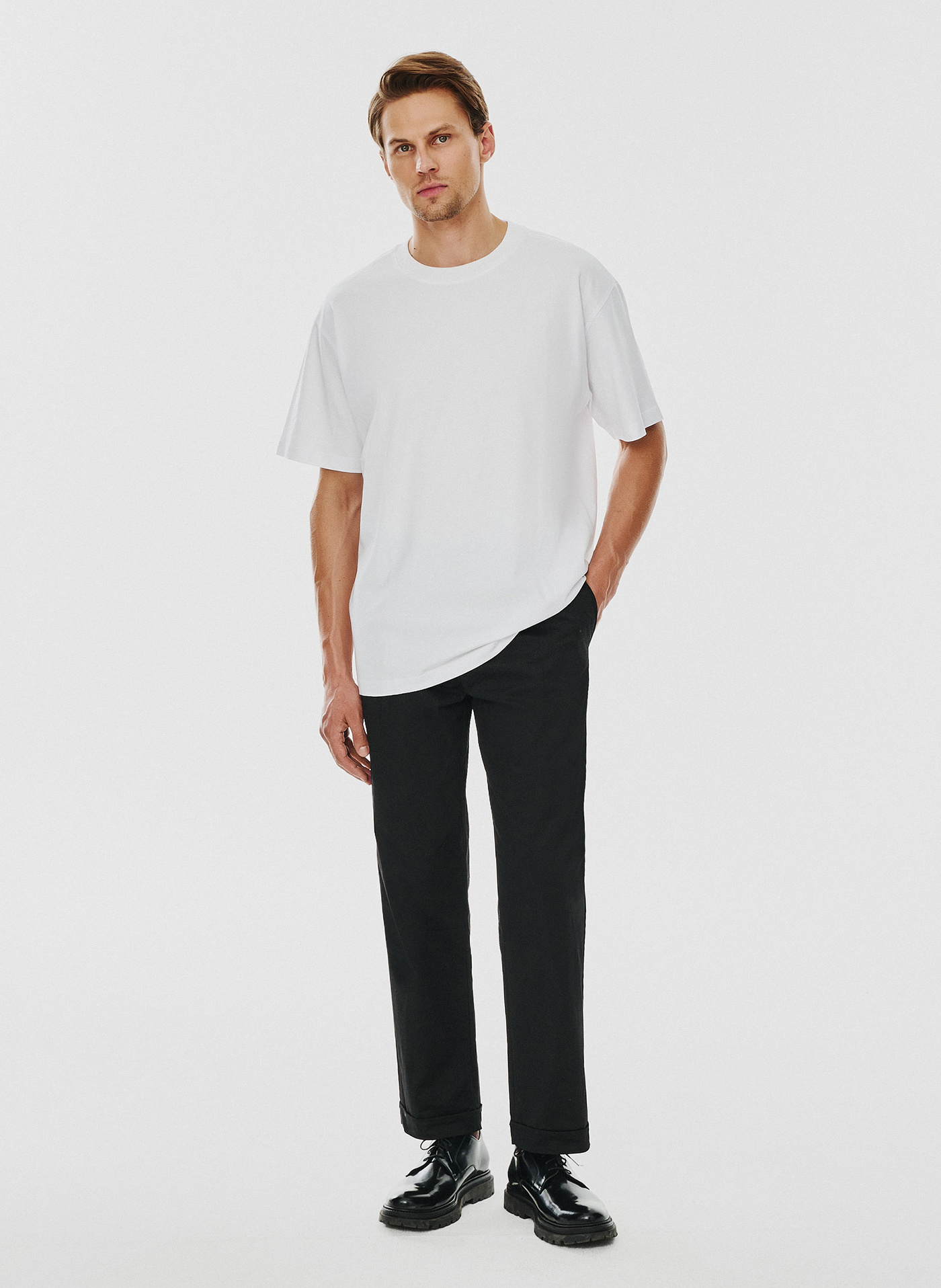 Biały męski t-shirt basic - Pako Lorente