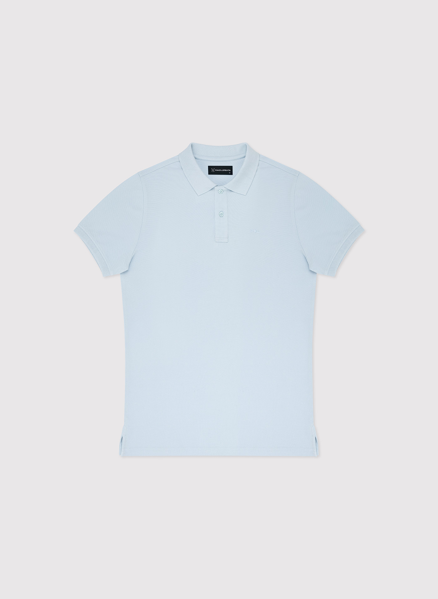 Gładki t-shirt polo w błękitnym kolorze - Pako Lorente