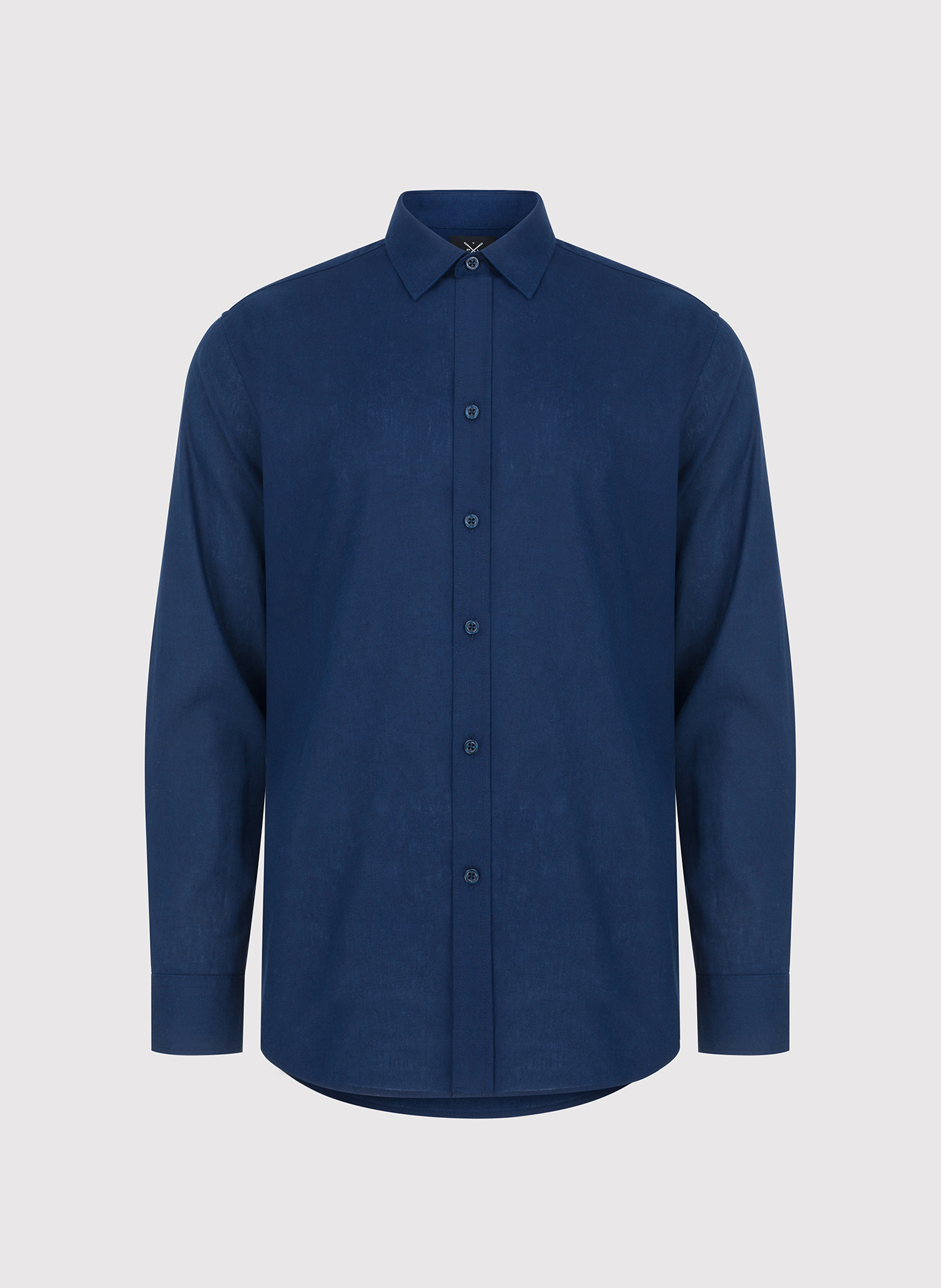 PAKO LORENTE - Granatowa koszula męska z lnem - Pako Lorente