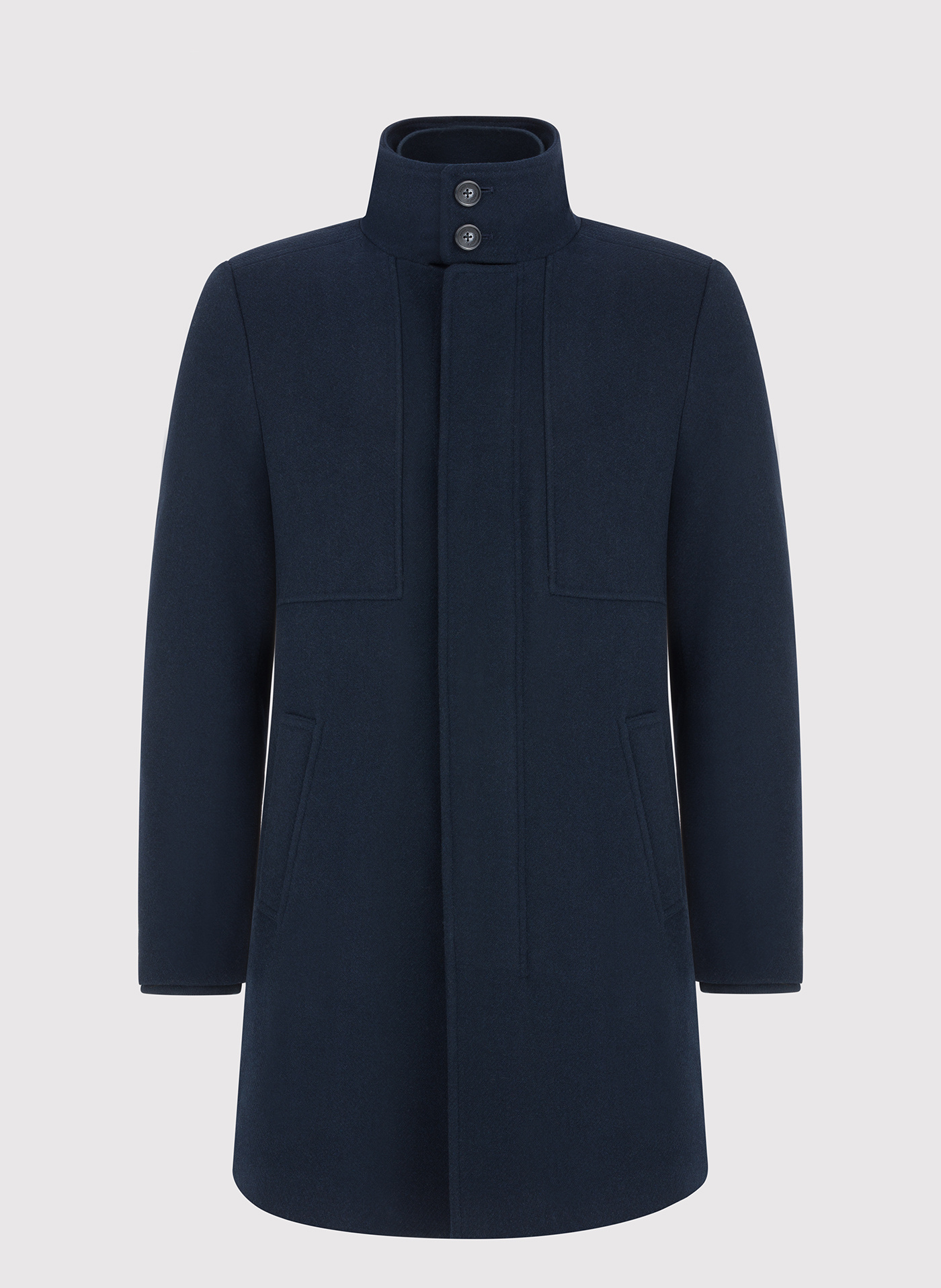 Wełniany płaszcz męski w kolorze granatowym - Pako Lorente