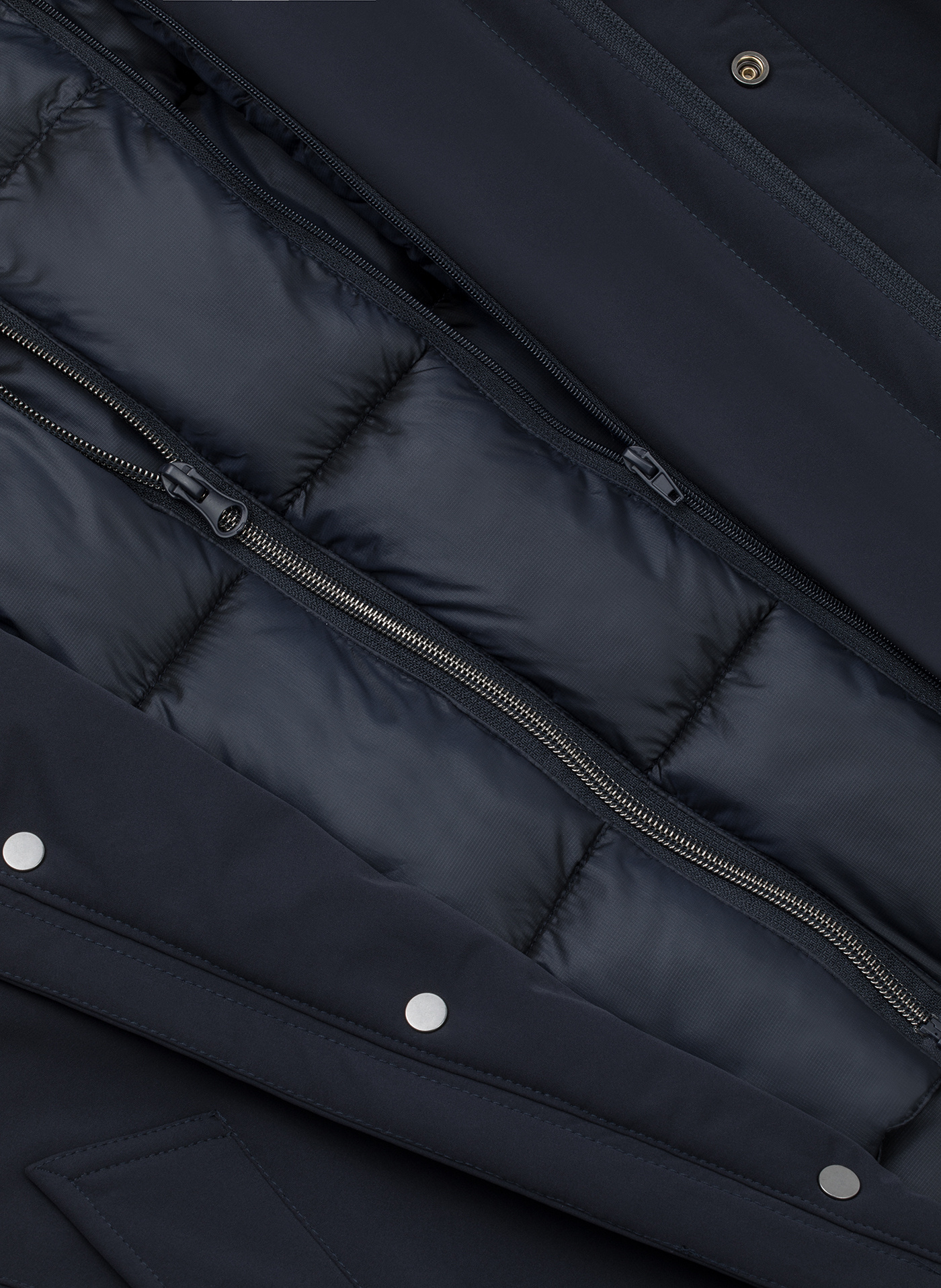 Granatowa kurtka z odpinanym kołnierzem - Pako Lorente