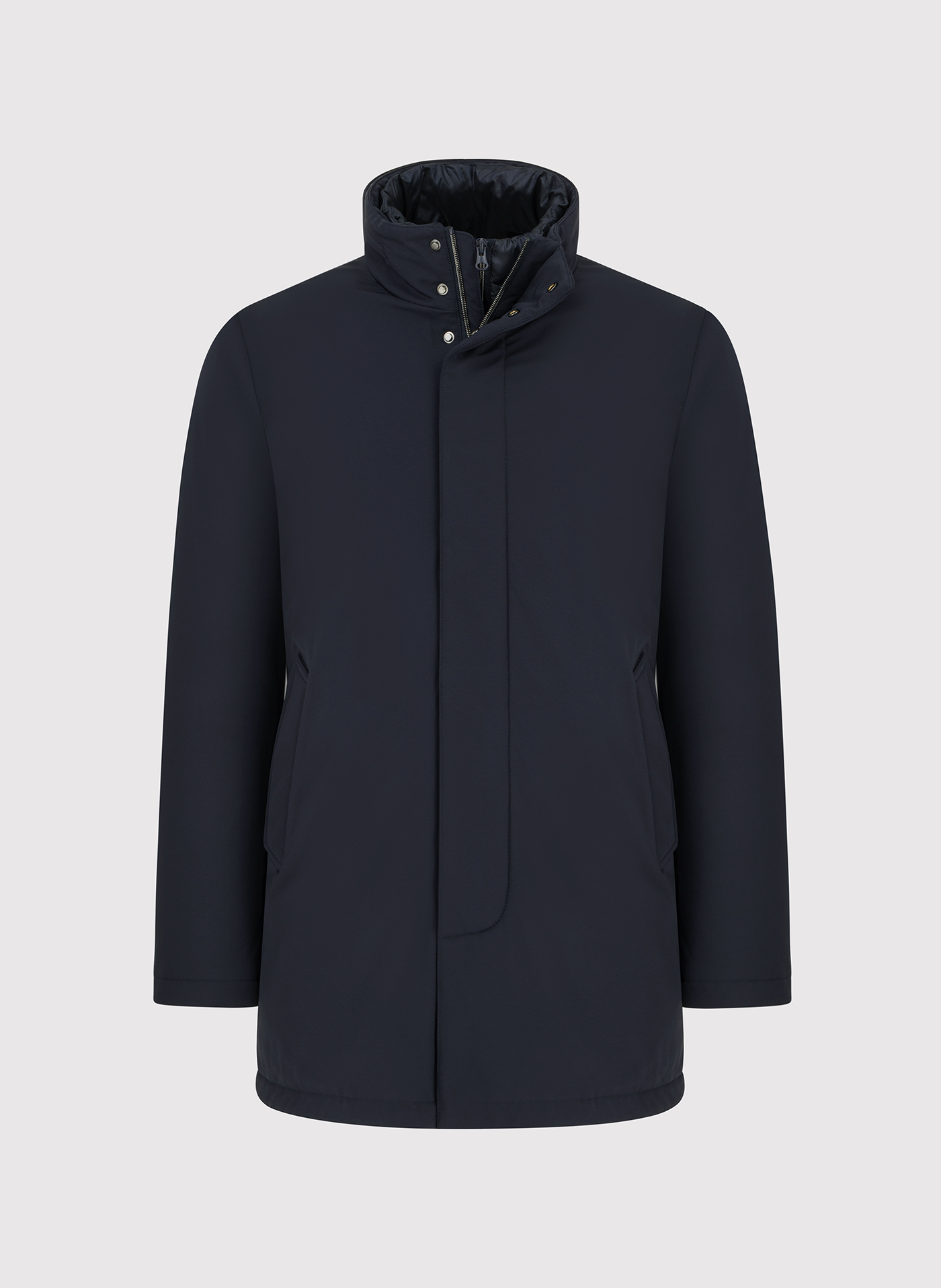 Granatowa kurtka z odpinanym kołnierzem - Pako Lorente