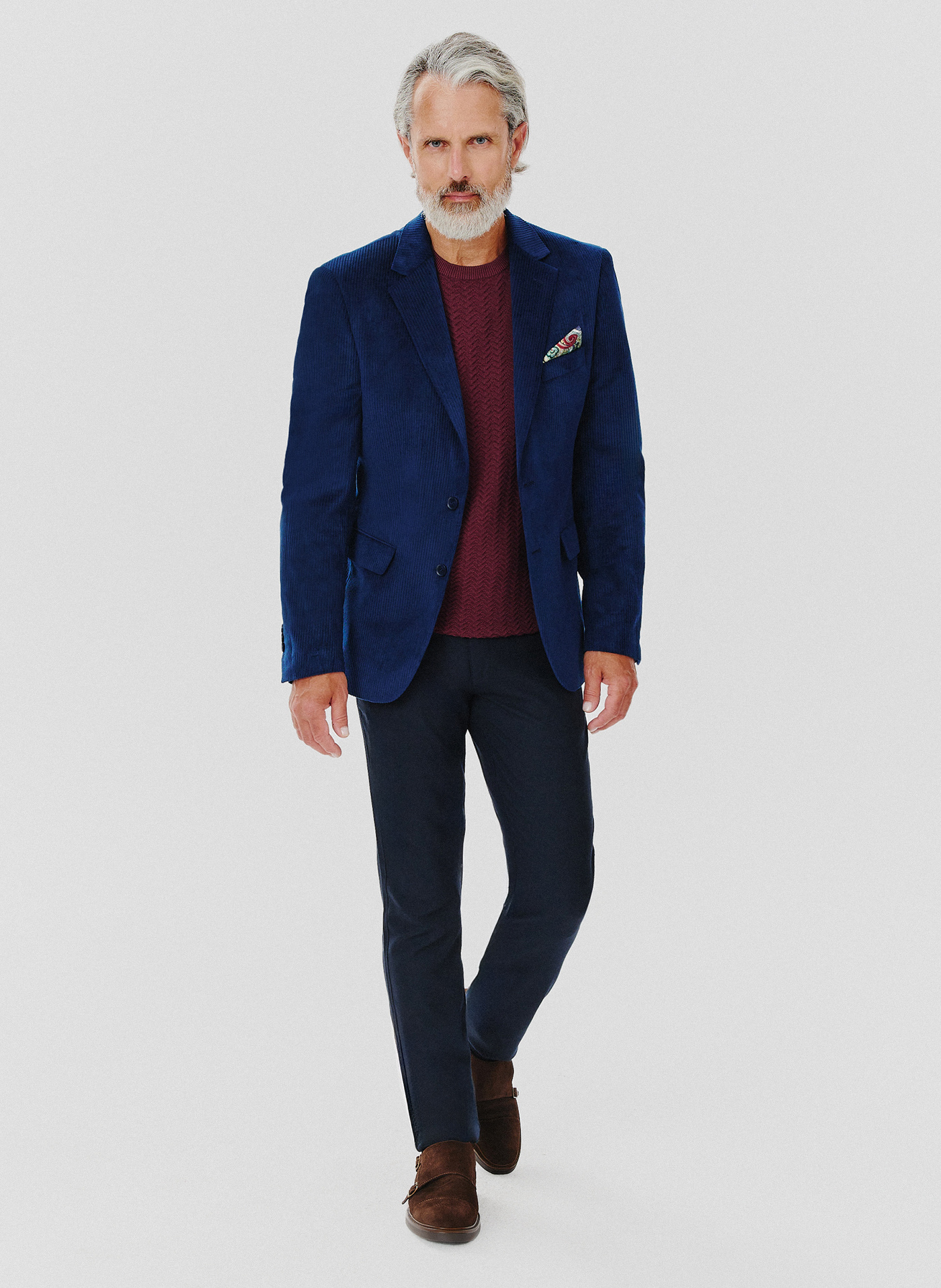 Sztruksowa jednorzędowa marynarka męska - Pako Lorente