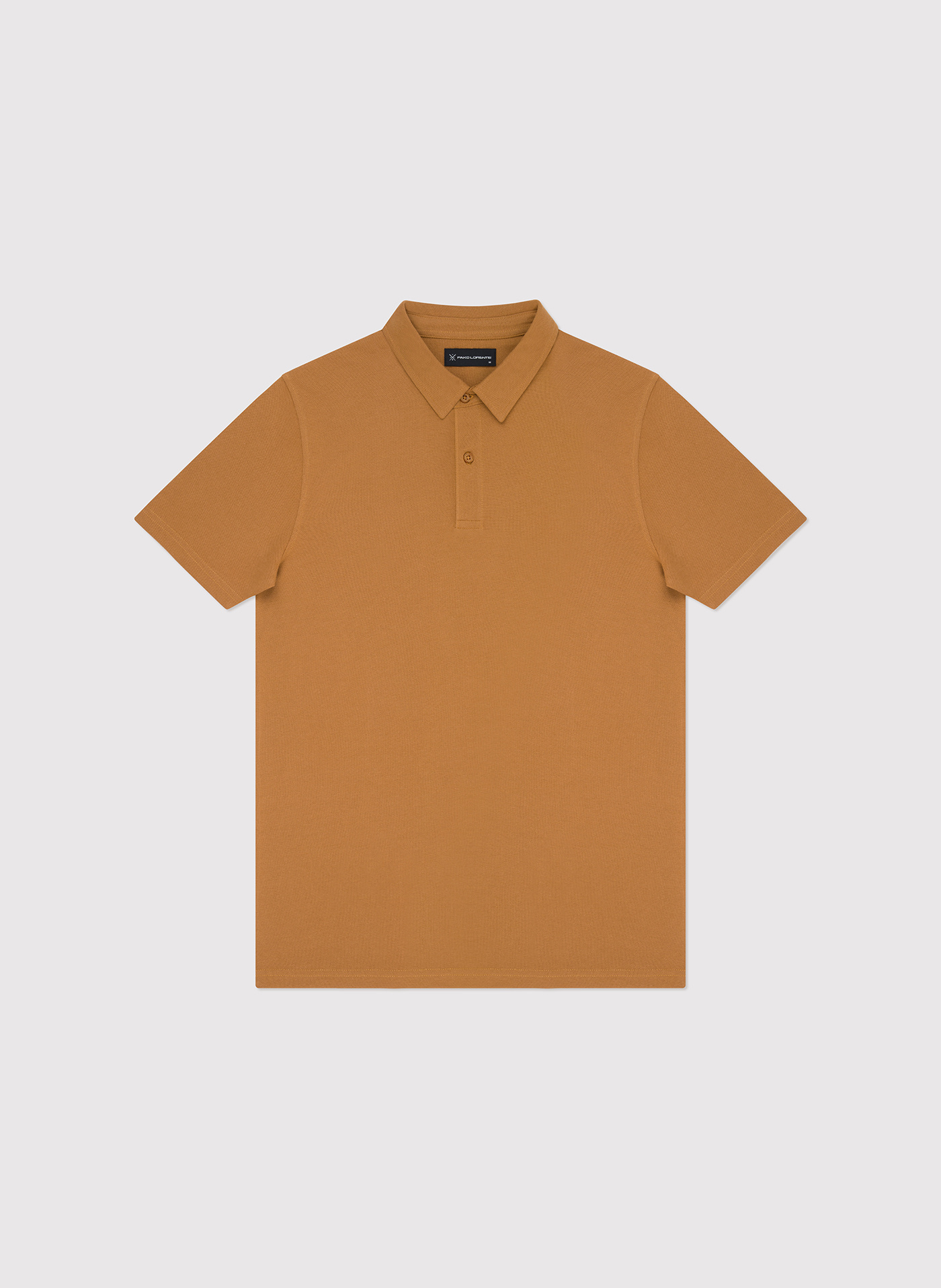 Męski t-shirt polo w kolorze beżowym - Pako Lorente