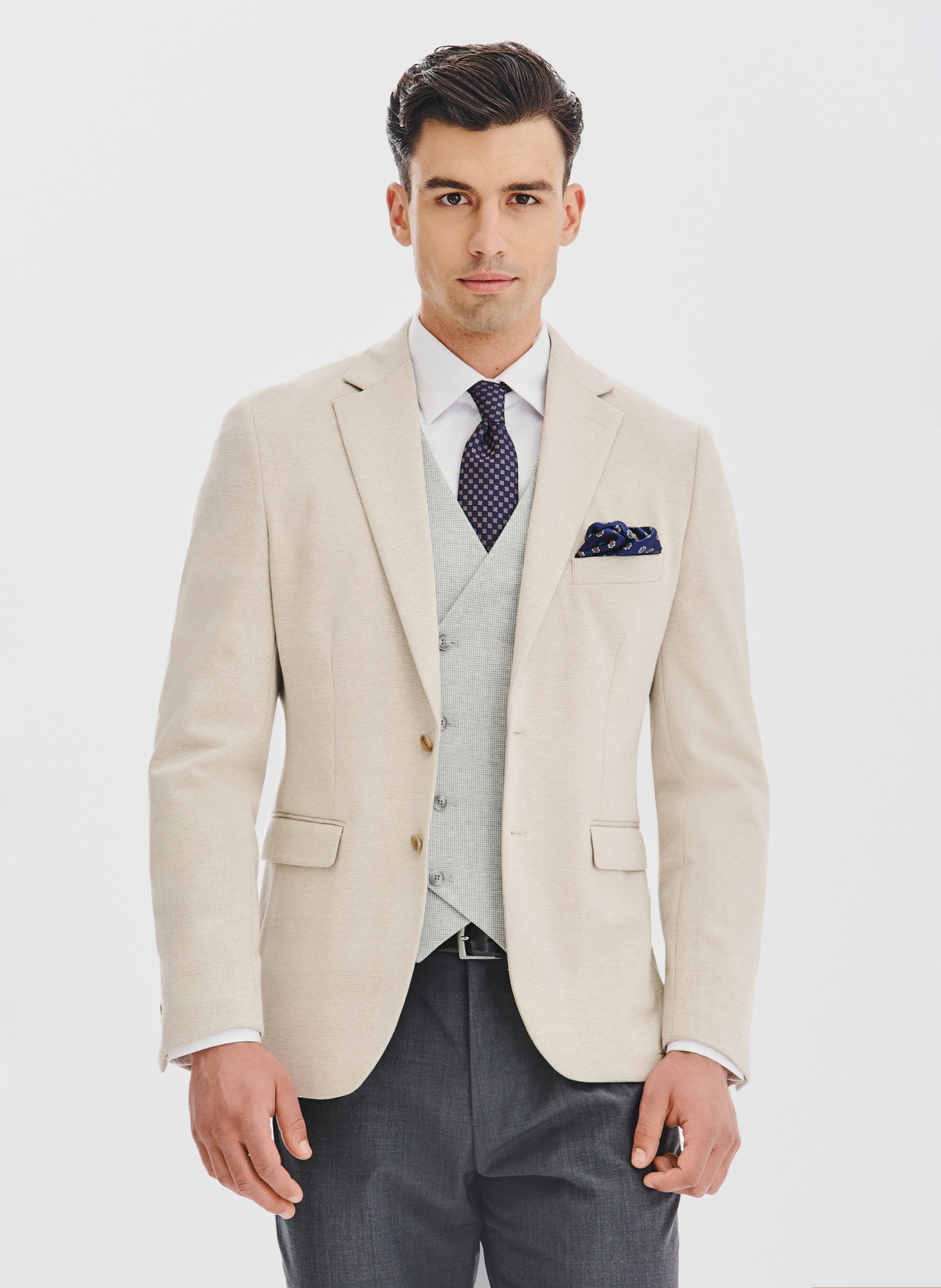 PAKO LORENTE - Dzianinowa marynarka w kratkę - Pako Lorente