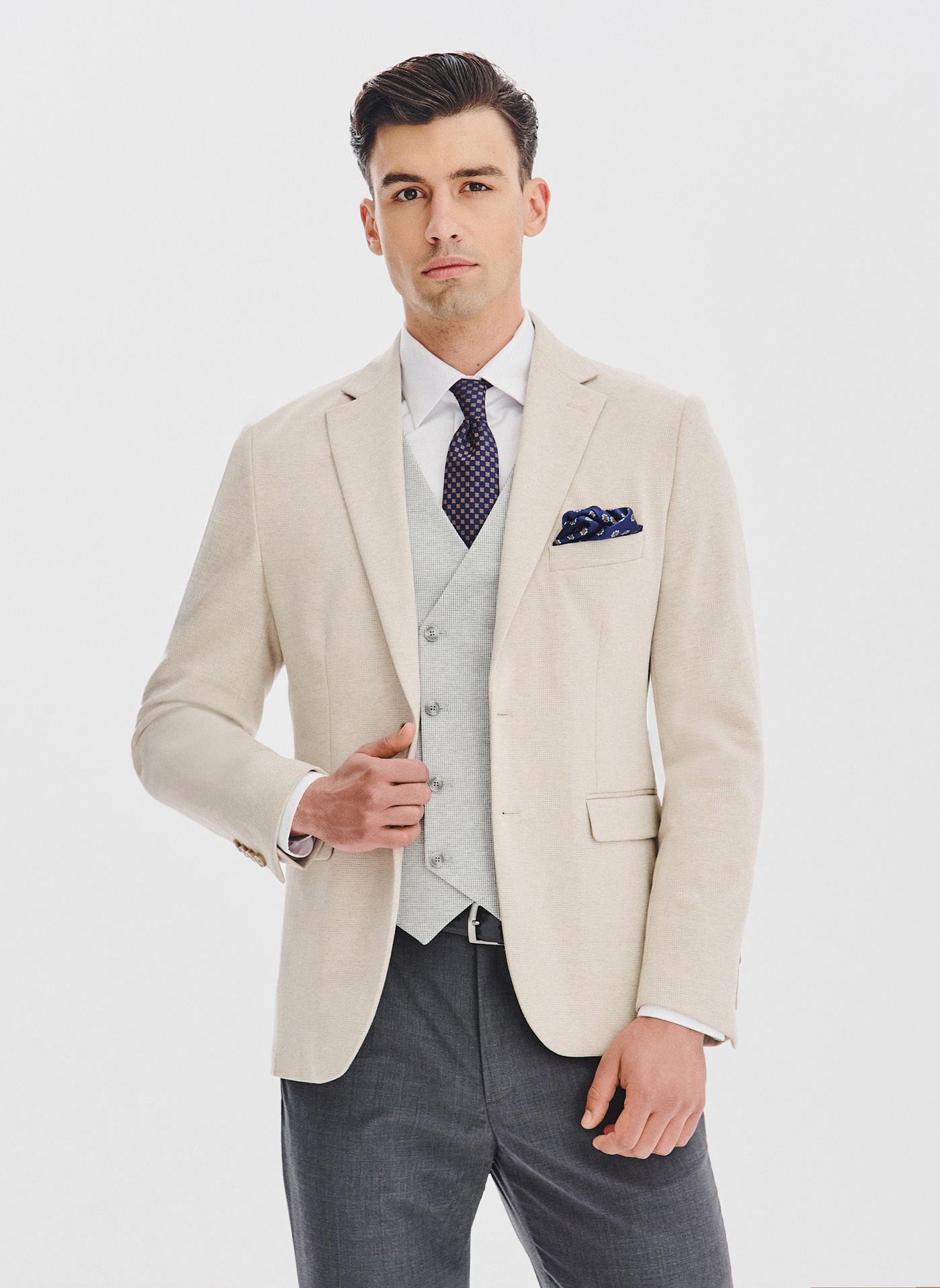 PAKO LORENTE - Dzianinowa marynarka w kratkę - Pako Lorente