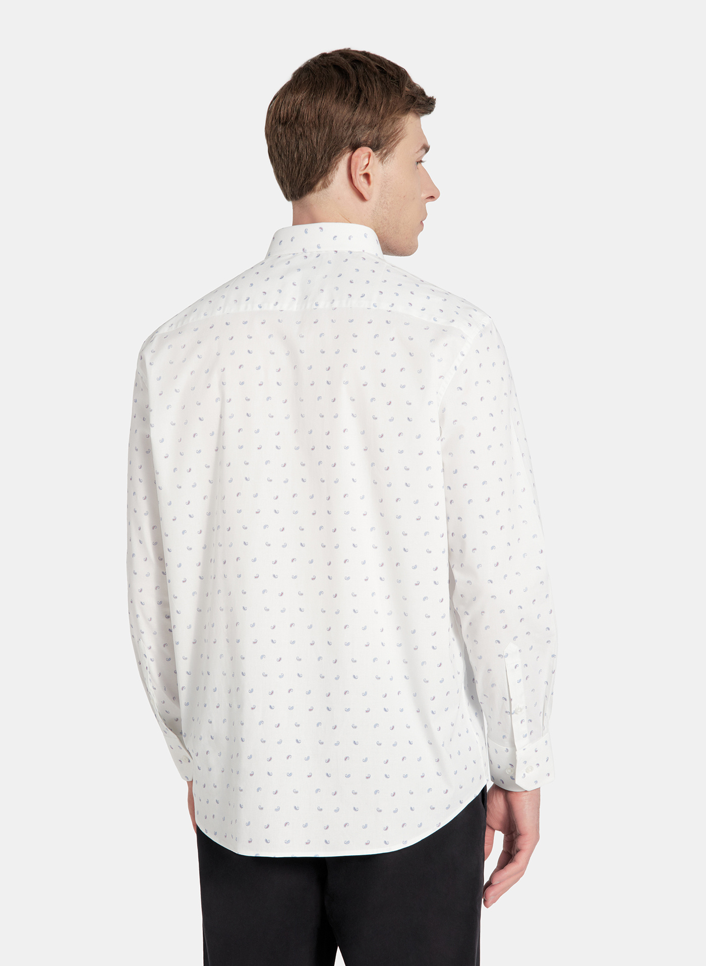 PAKO LORENTE - Biała koszula męska paisley - Pako Lorente