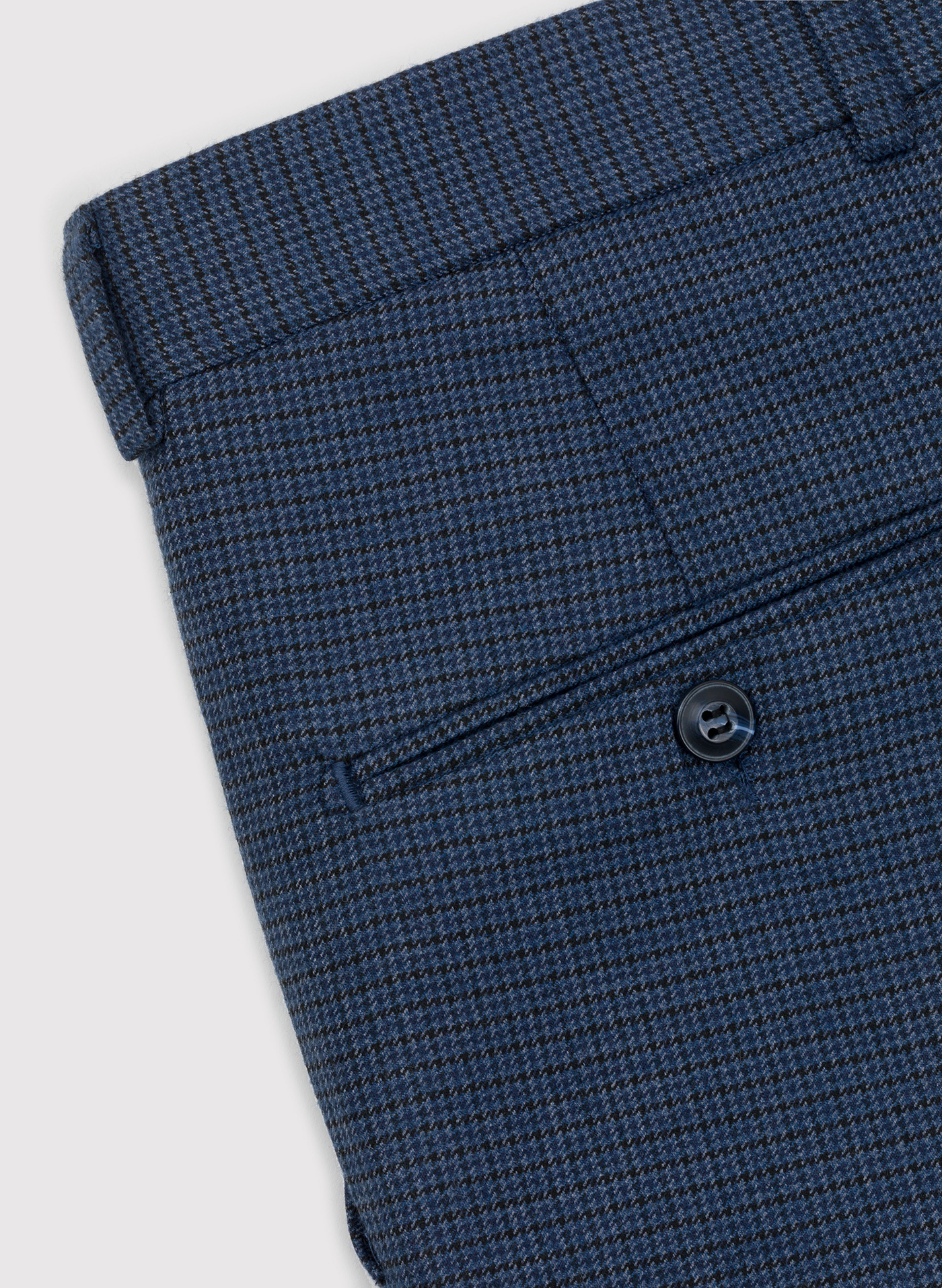 Granatowe spodnie garniturowe w pepitkę - Pako Lorente