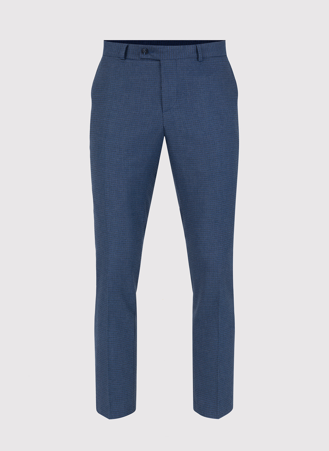 Granatowe spodnie garniturowe w pepitkę - Pako Lorente
